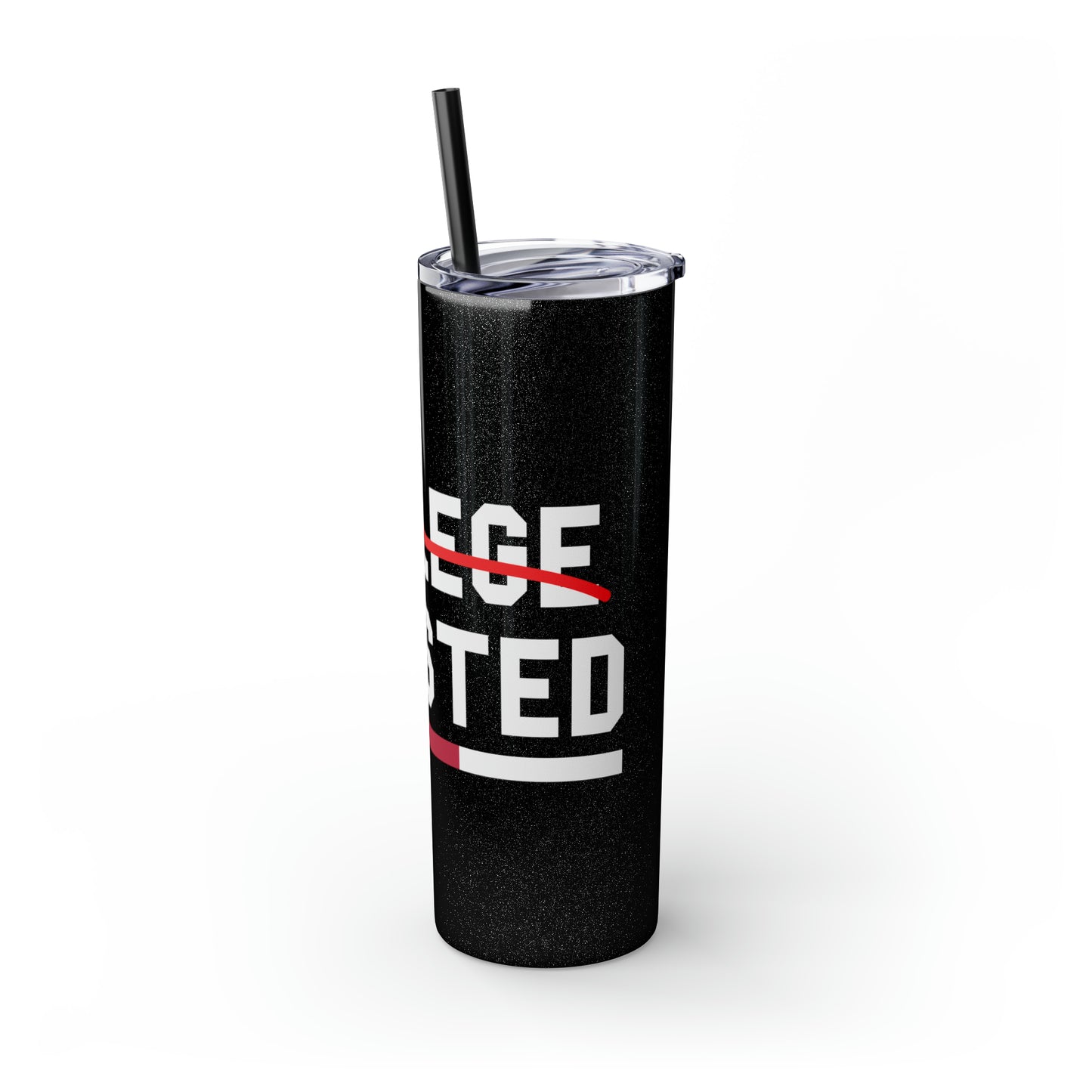 College Enlisted Skinny Tumbler with Straw, 20oz