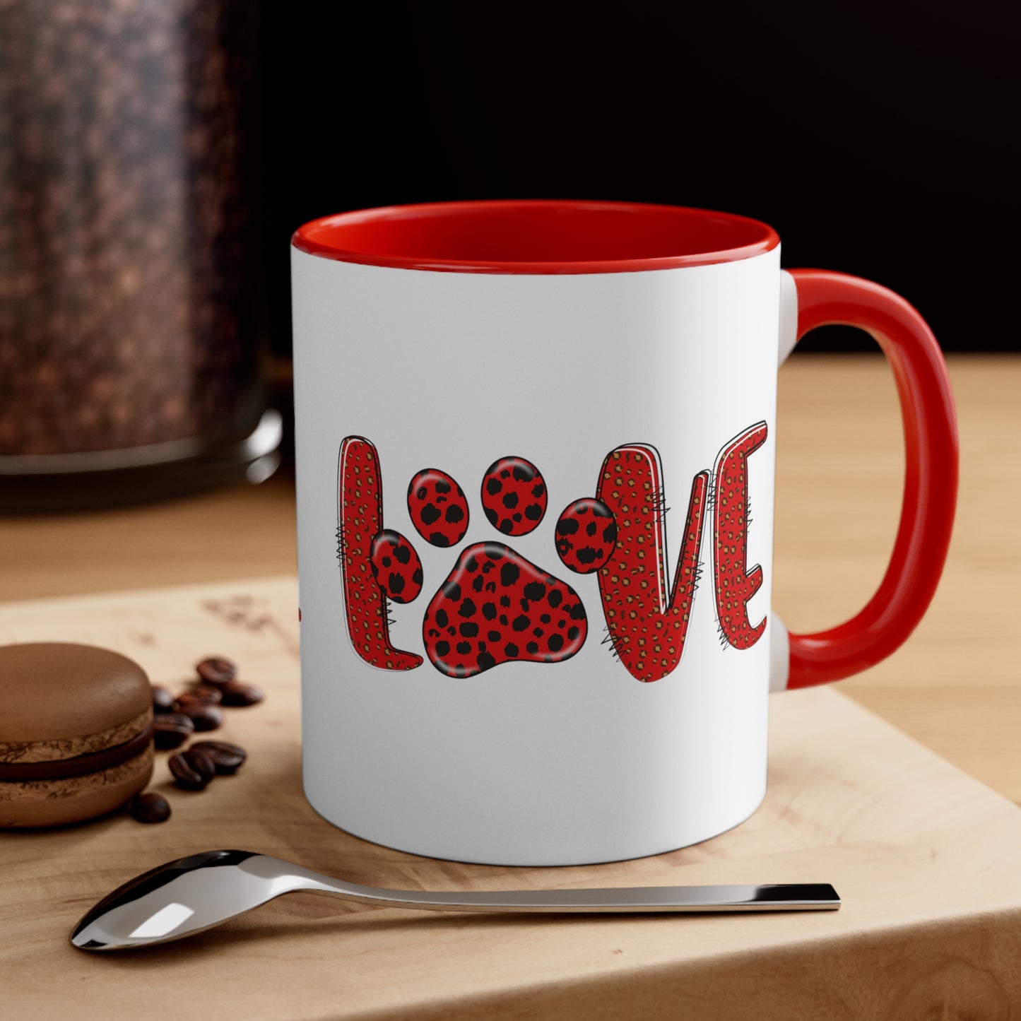 Love Valentines Day Accent Coffee Mug, 11oz