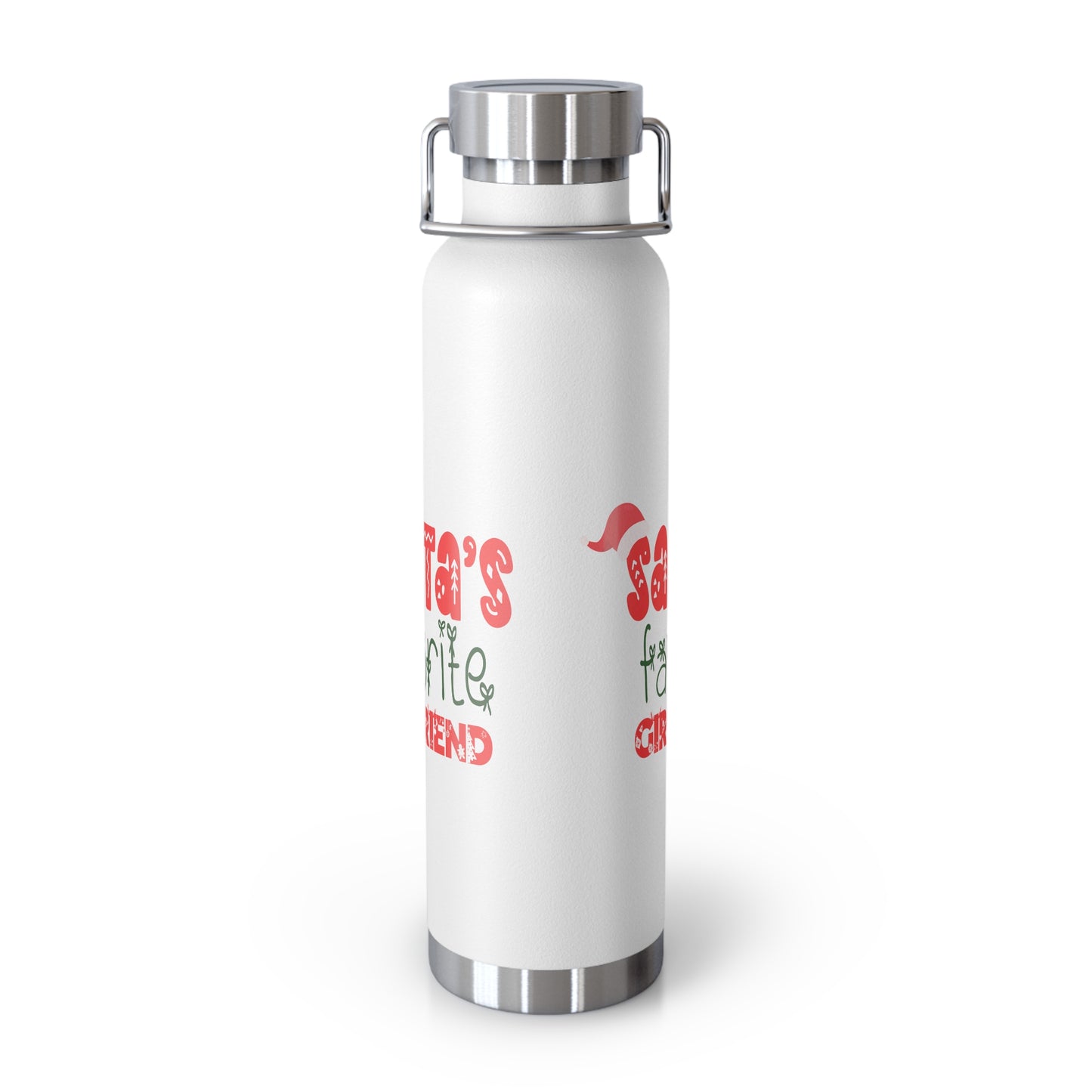 Santa's Favorite Girlfriend Copper Vacuum Insulated Bottle, 22oz