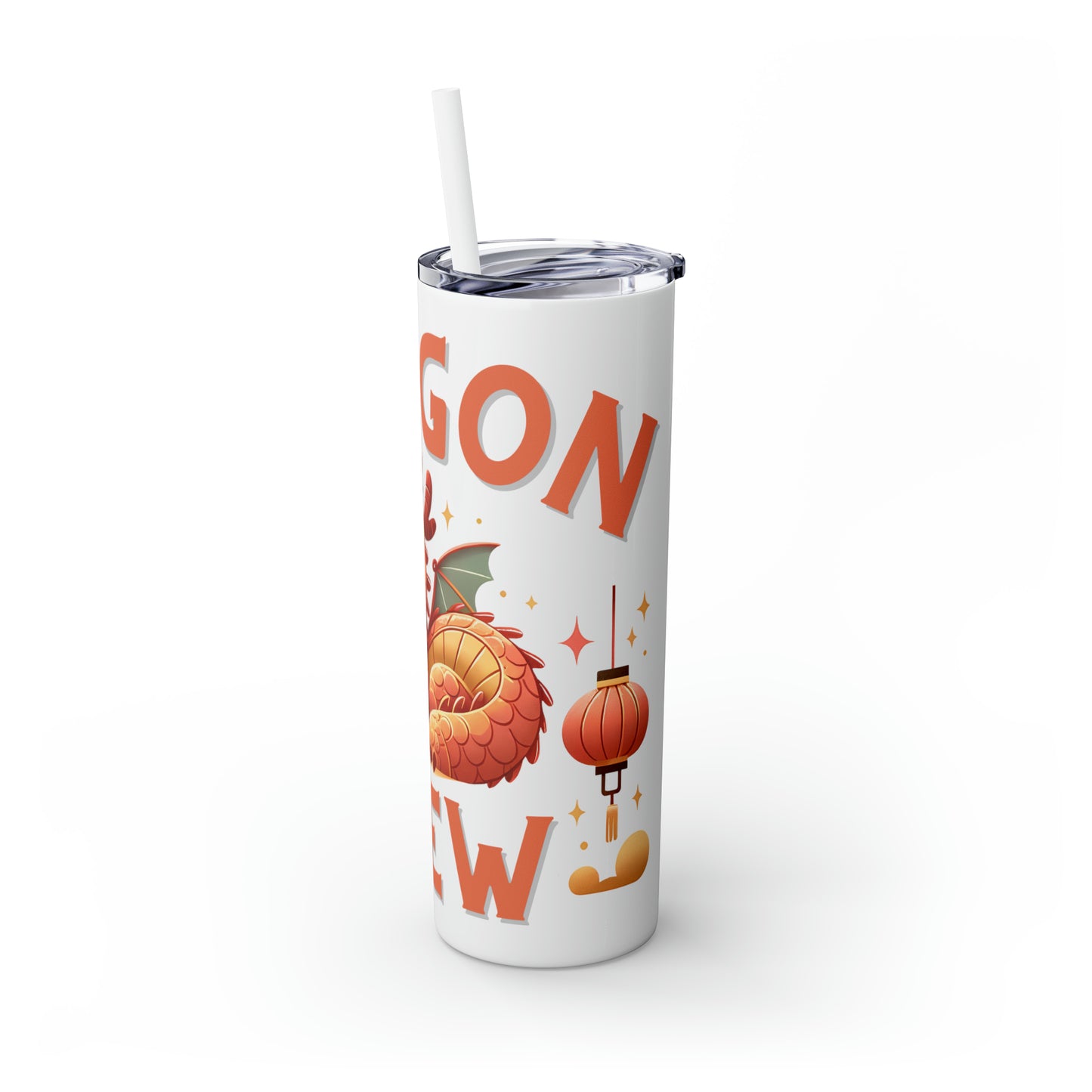 Dragon Crew Skinny Tumbler with Straw, 20oz