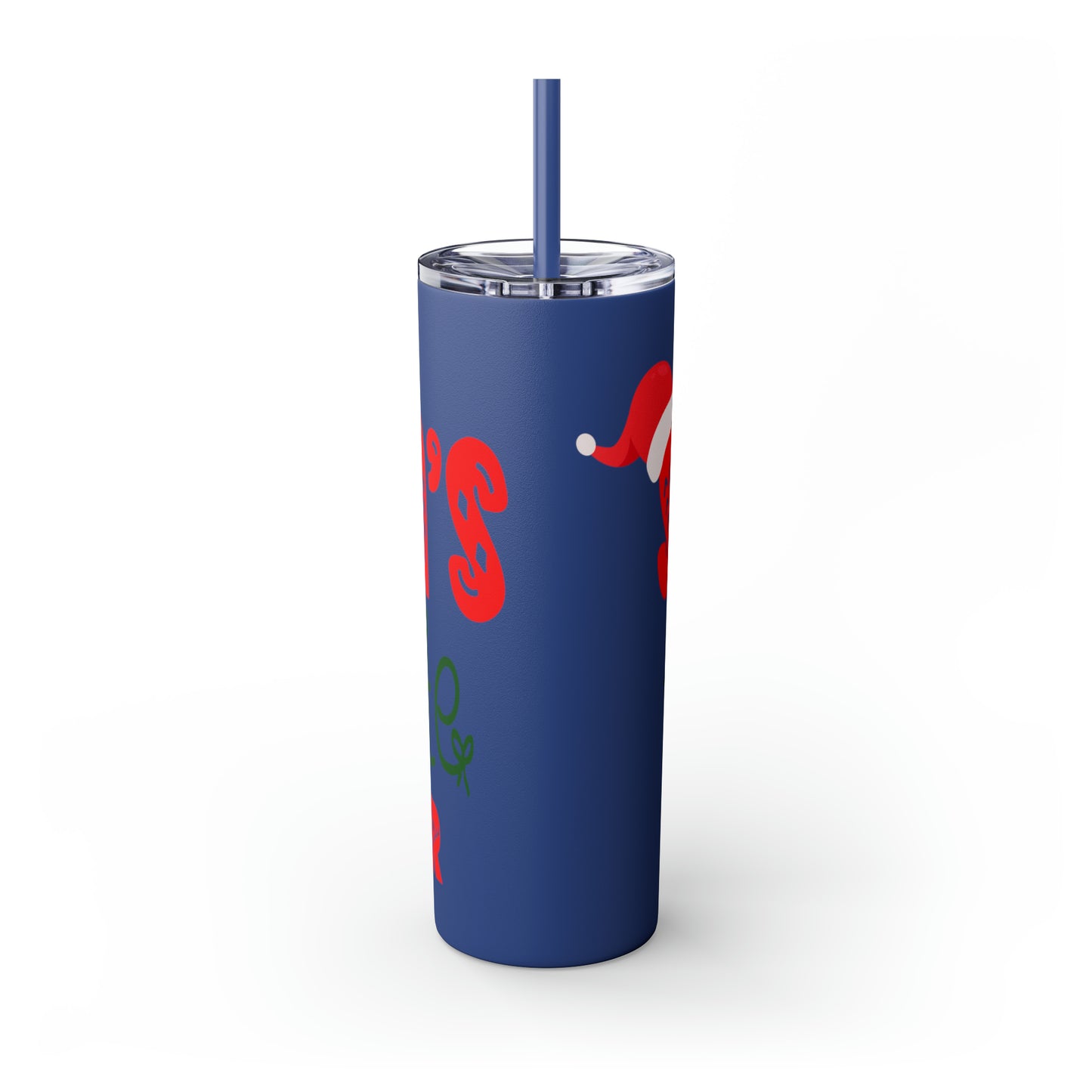 Santa's Favorite Brother Skinny Tumbler with Straw, 20oz
