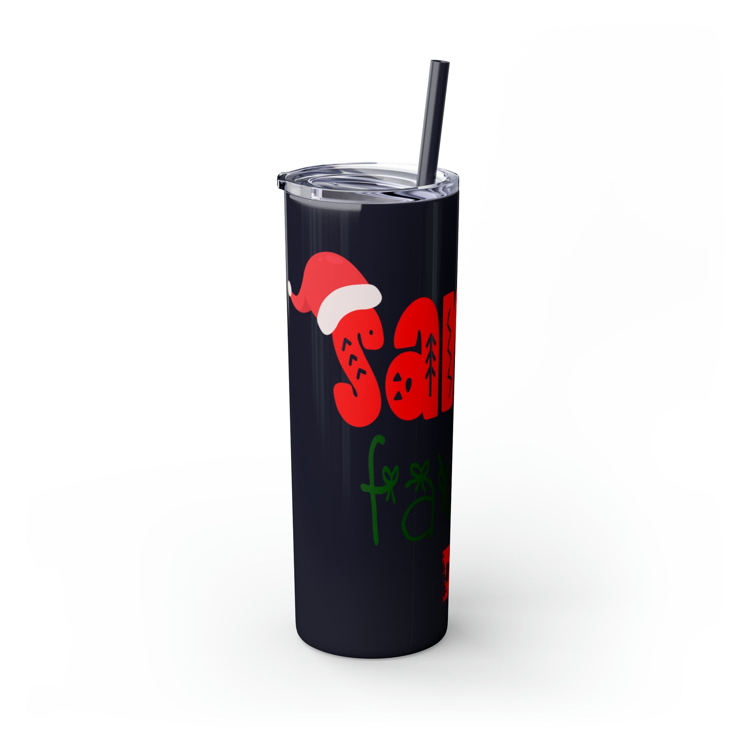 Santa's Favorite Dad Skinny Tumbler with Straw, 20oz