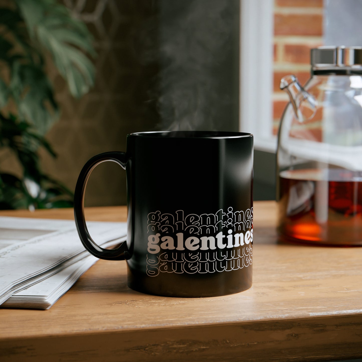 Galentines 11oz Black Mug