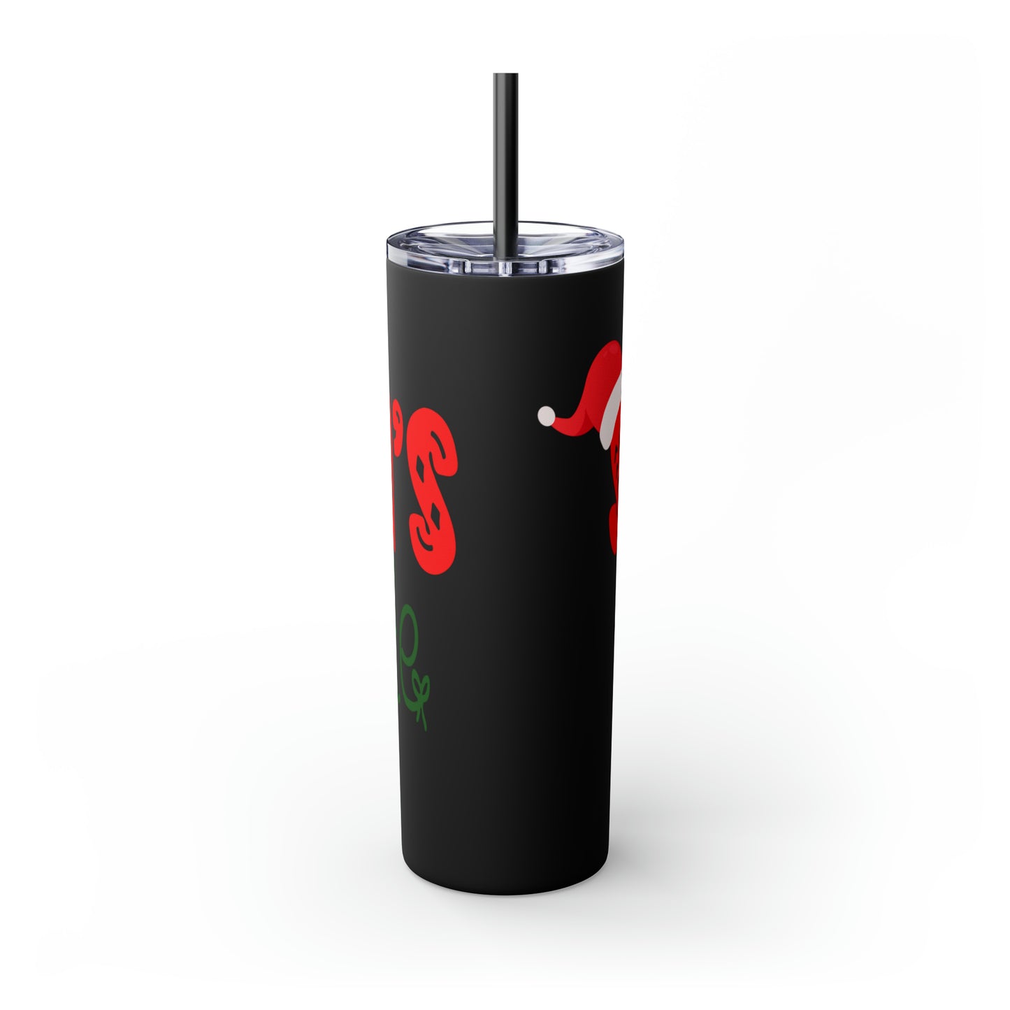 Santa's Favorite Mom Skinny Tumbler with Straw, 20oz