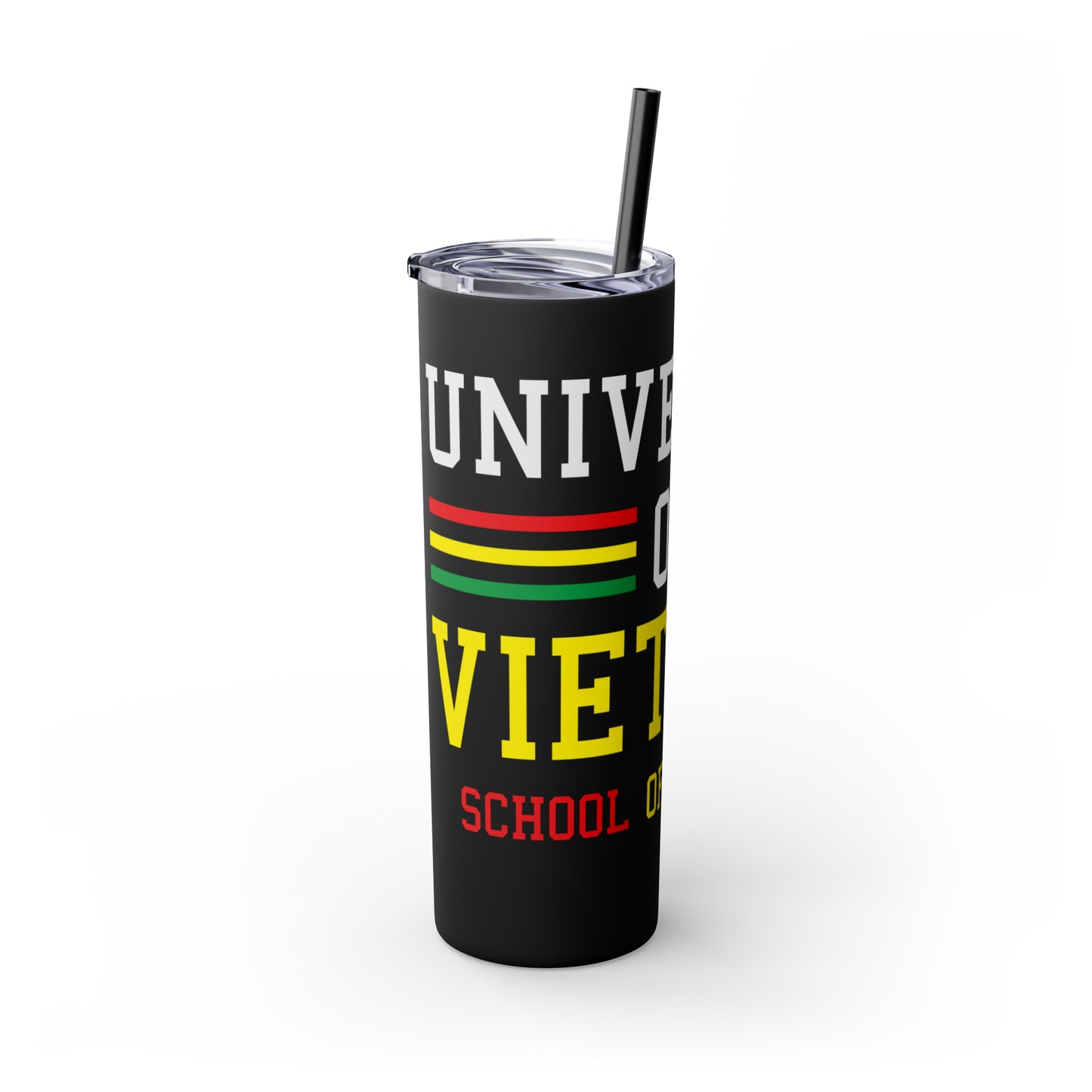University of Vietnam School of War Skinny Tumbler with Straw, 20oz