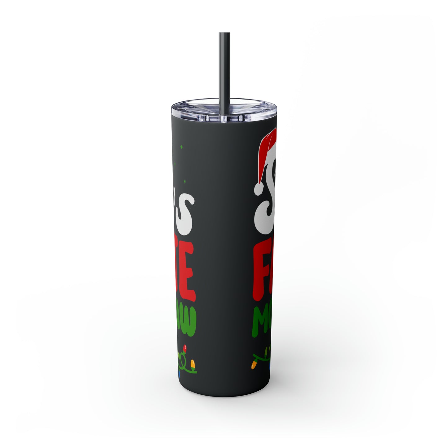 Santa's Favorite Mother-In-Law Skinny Tumbler with Straw, 20oz