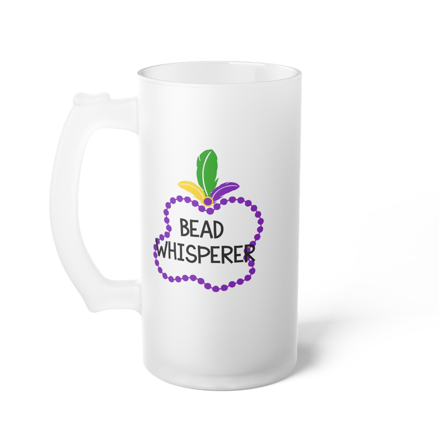 Bead Whisperer Frosted Glass Beer Mug