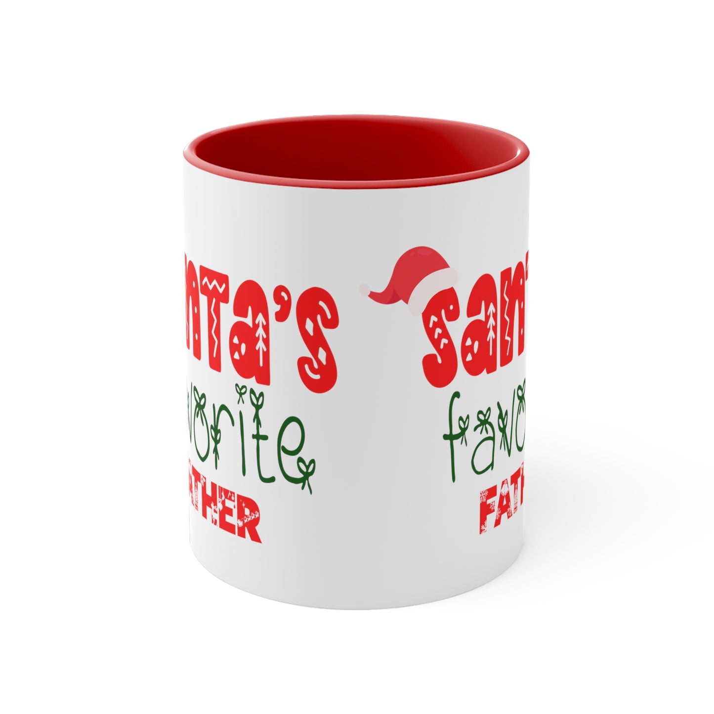 Santa's Favorite Father Accent Coffee Mug, 11oz