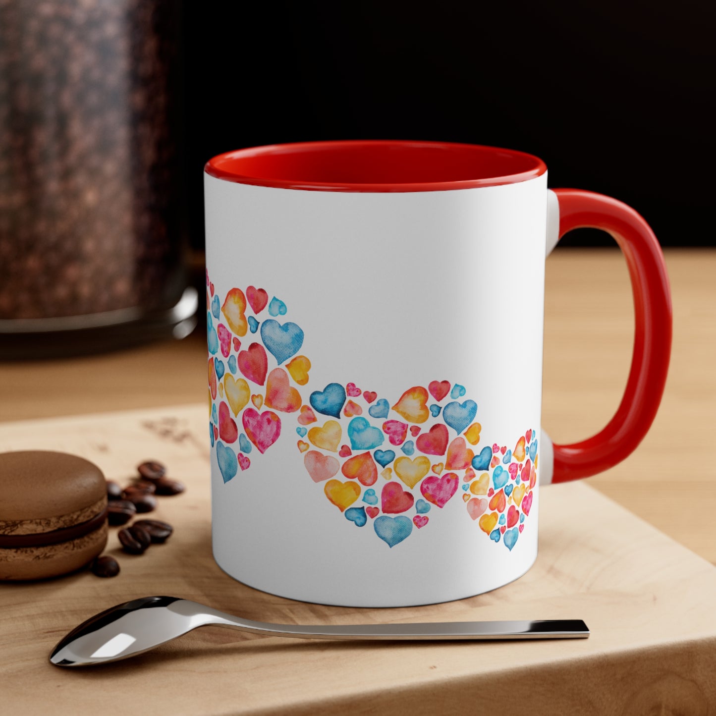 Valentine Hearts Accent Coffee Mug, 11oz