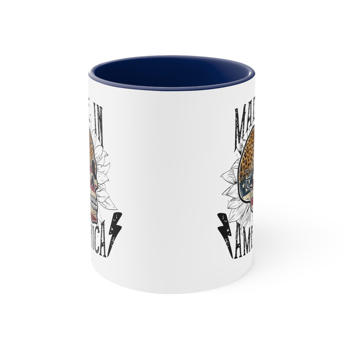 Made In America Skull Accent Coffee Mug, 11oz