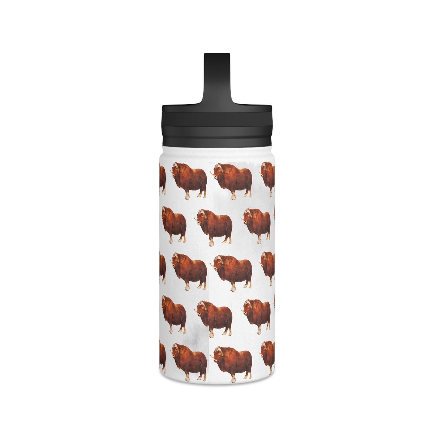 Back To School Animals Stainless Steel Water Bottle, Handle Lid