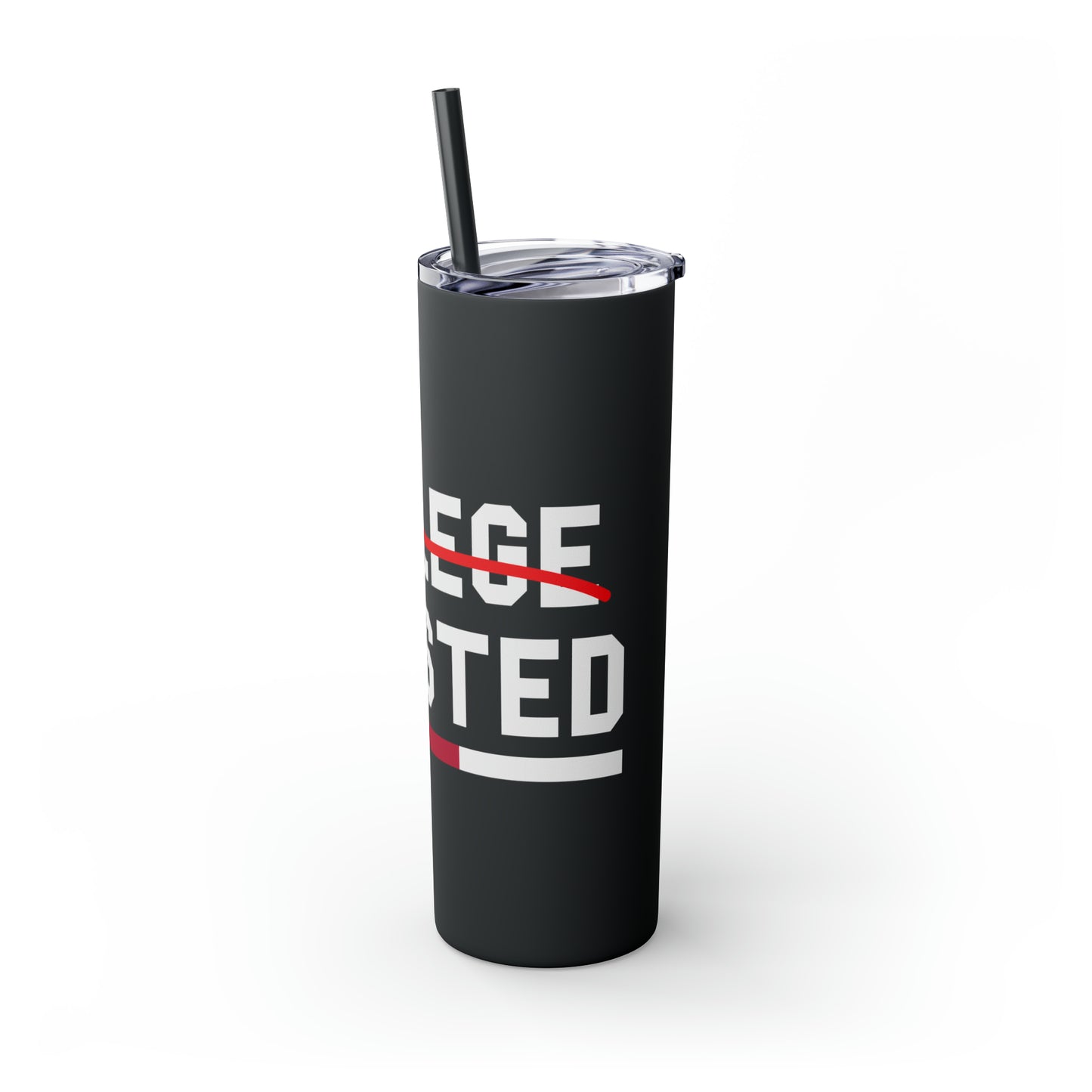 College Enlisted Skinny Tumbler with Straw, 20oz