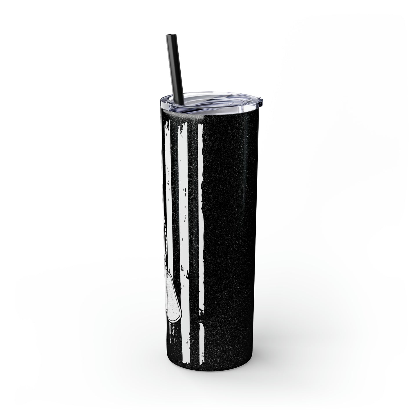 Flag with Tags Veterans Day Skinny Tumbler with Straw, 20oz
