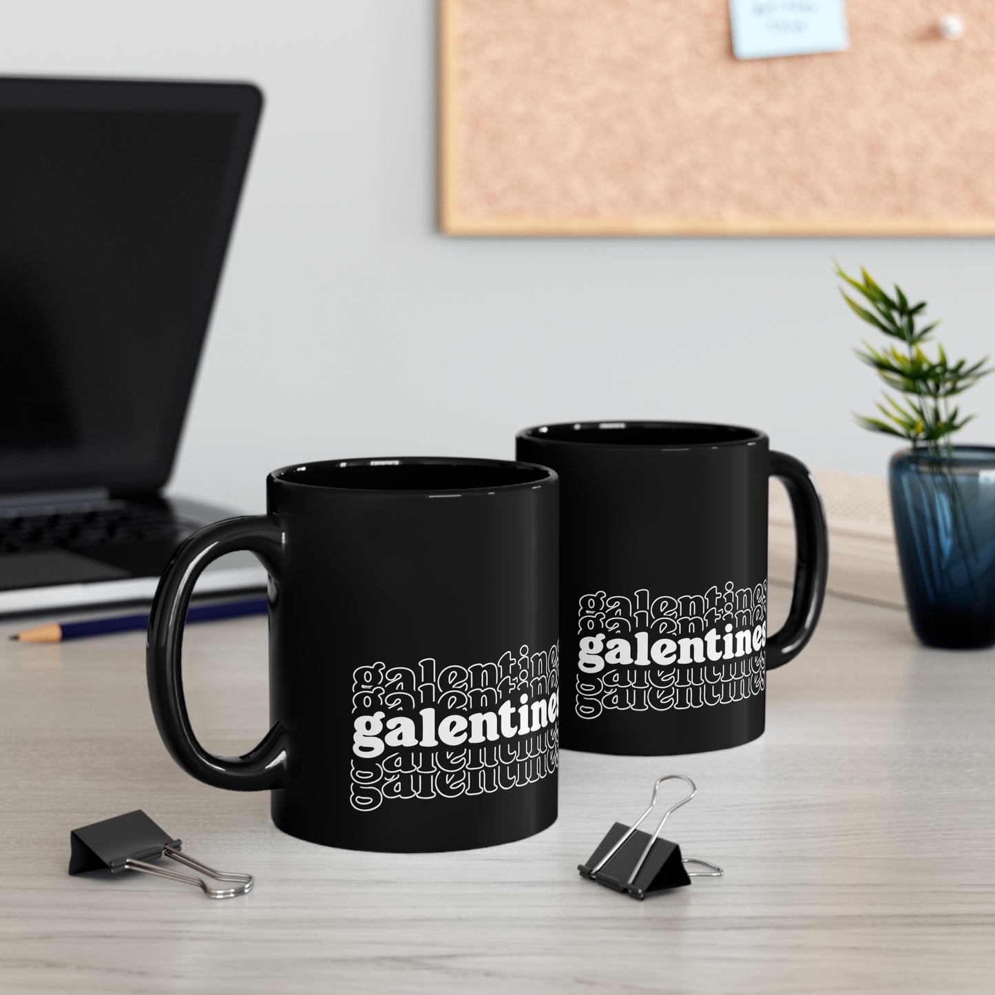 Galentines 11oz Black Mug