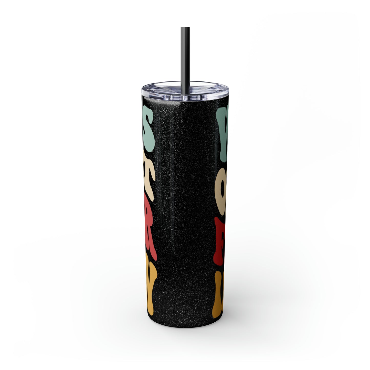 World's Greatest Okayest Father-In-Law Skinny Tumbler with Straw, 20oz