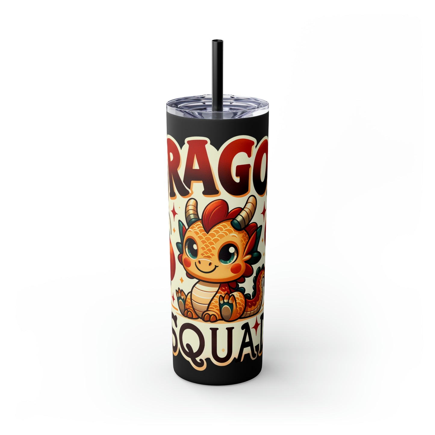 Dragon Squad Skinny Tumbler with Straw, 20oz
