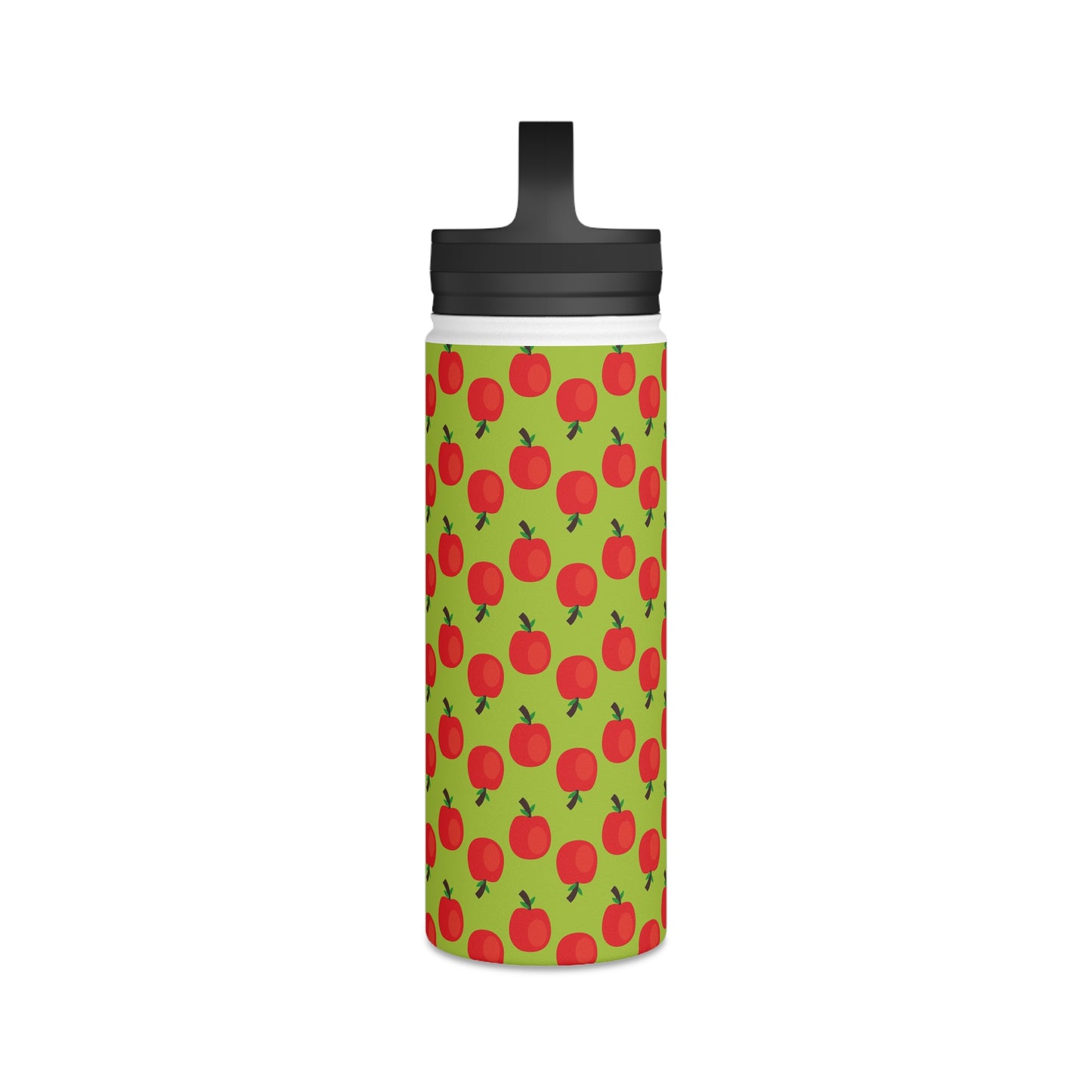 Back To School Apples Stainless Steel Water Bottle, Handle Lid