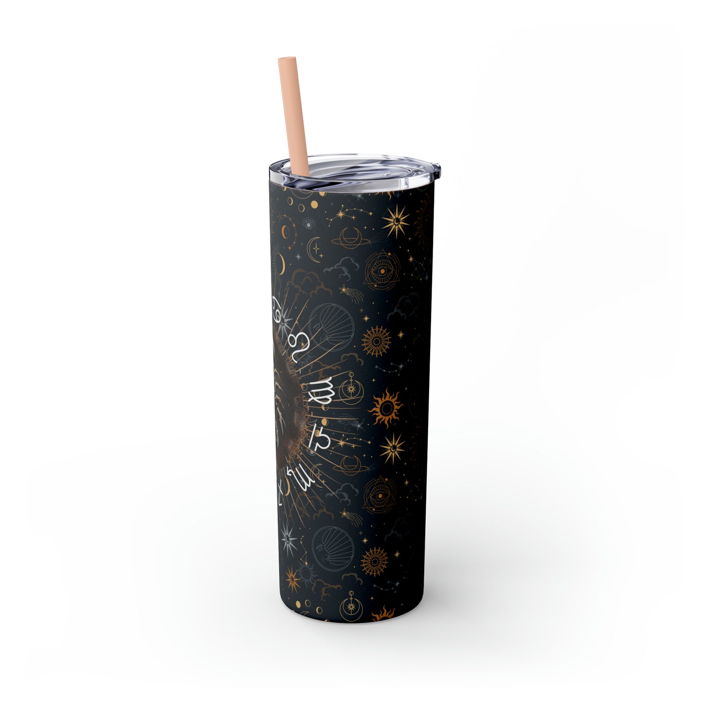 Scorpio Zodiac Skinny Tumbler with Straw Astrology Insulated Mug Bridesmaids Gift Bachelorette Party Favor Birthday Gift