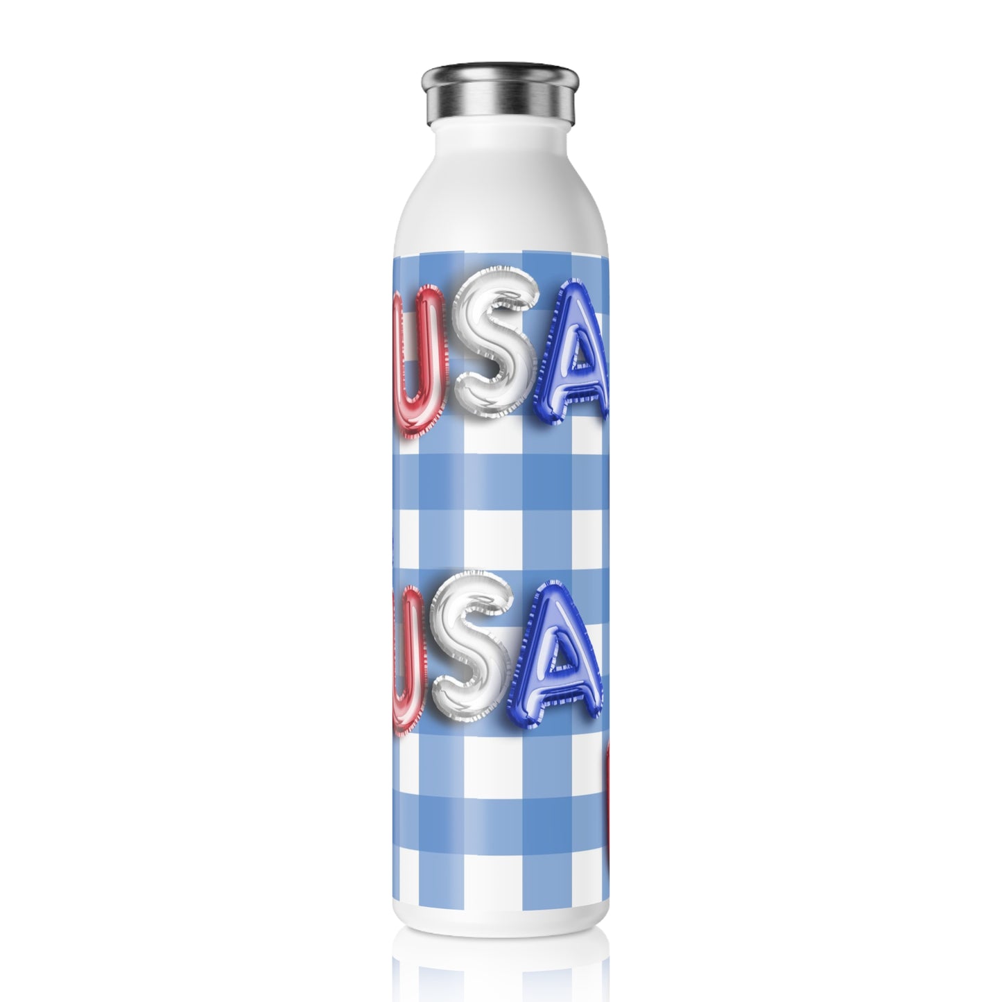 USA Balloons Themed Slim Water Bottle