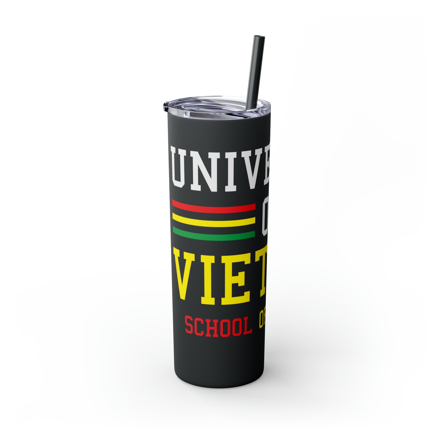University of Vietnam School of War Skinny Tumbler with Straw, 20oz
