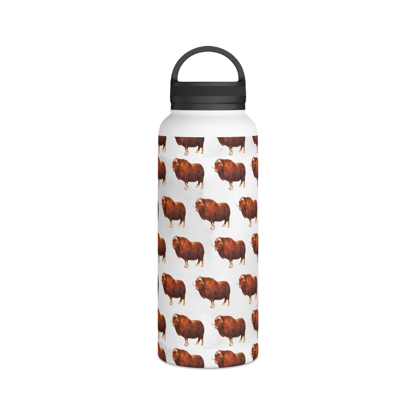 Back To School Animals Stainless Steel Water Bottle, Handle Lid