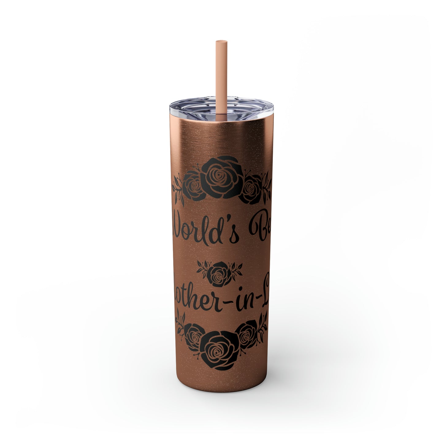 World's Best Mother-In-Law Skinny Tumbler with Straw, 20oz