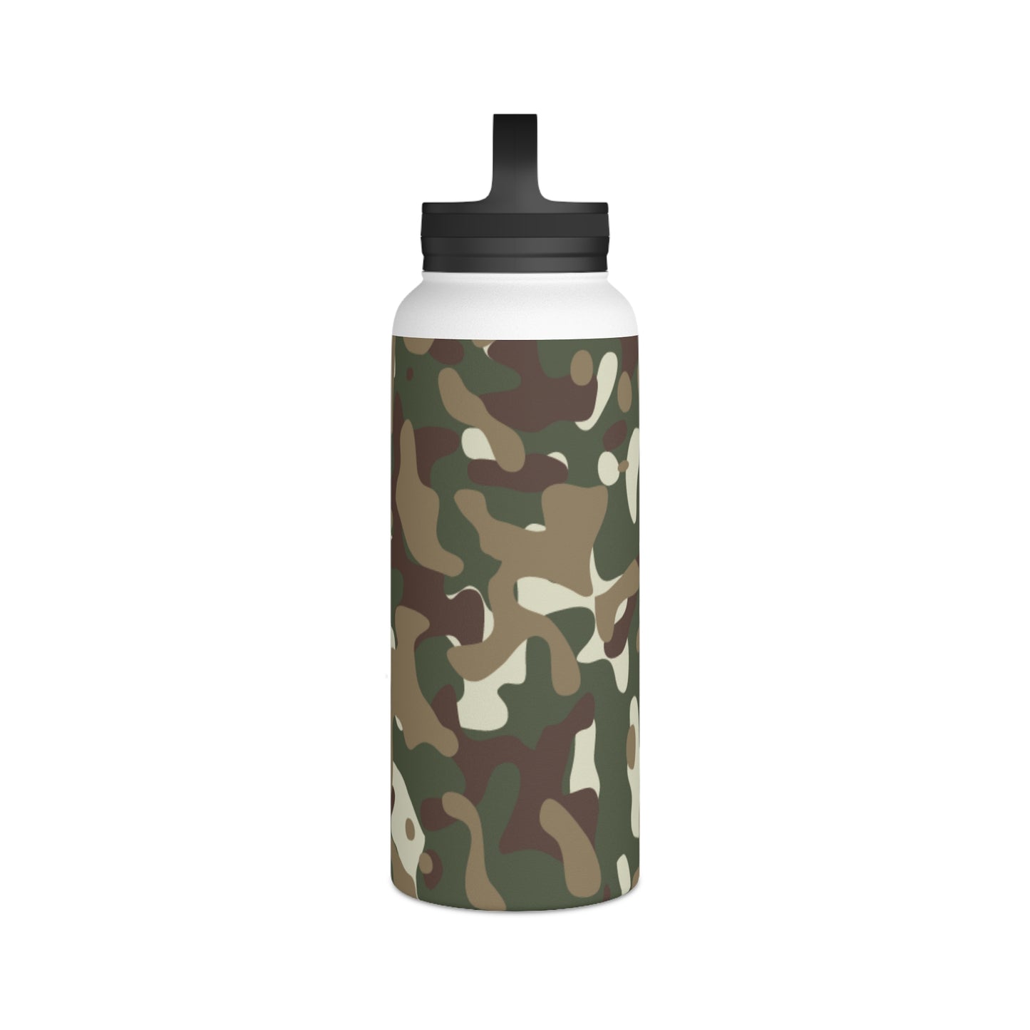 Back To School Camoflauge Stainless Steel Water Bottle, Handle Lid