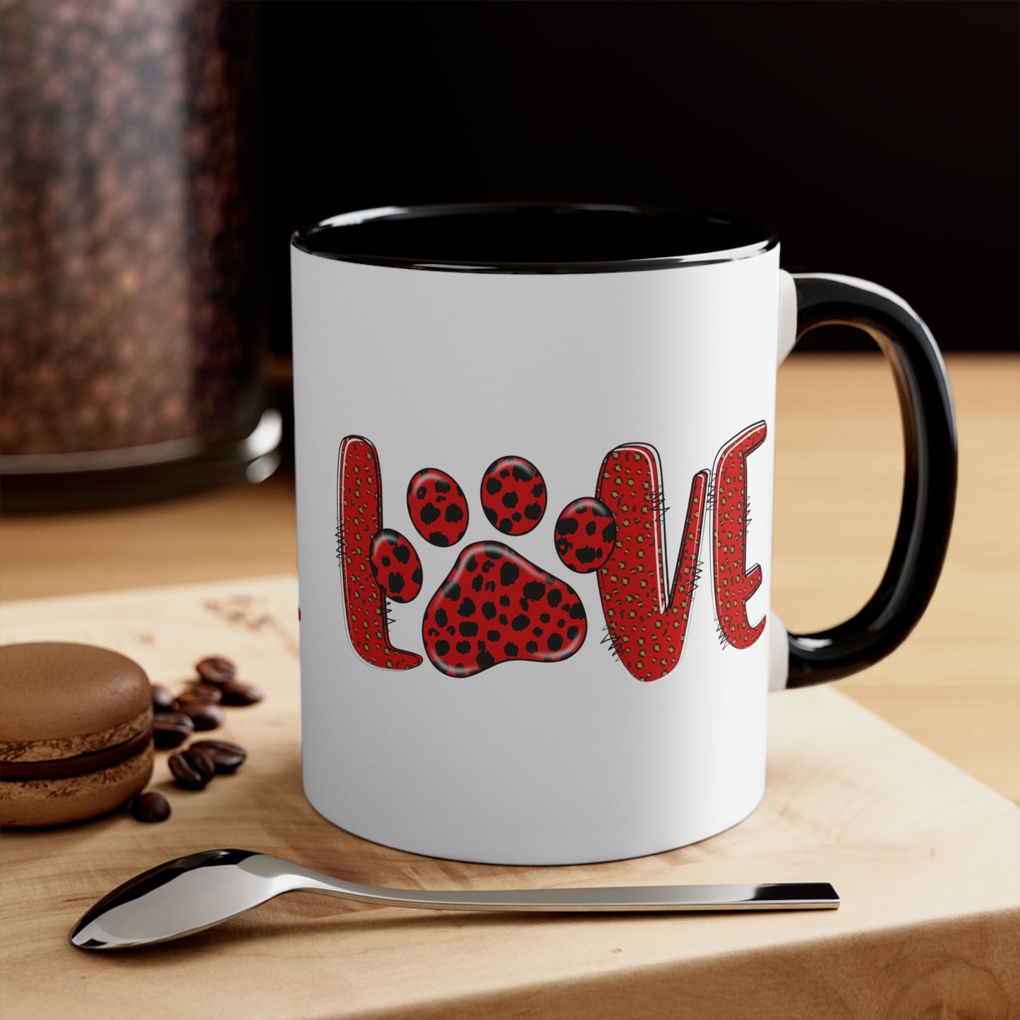 Love Valentines Day Accent Coffee Mug, 11oz