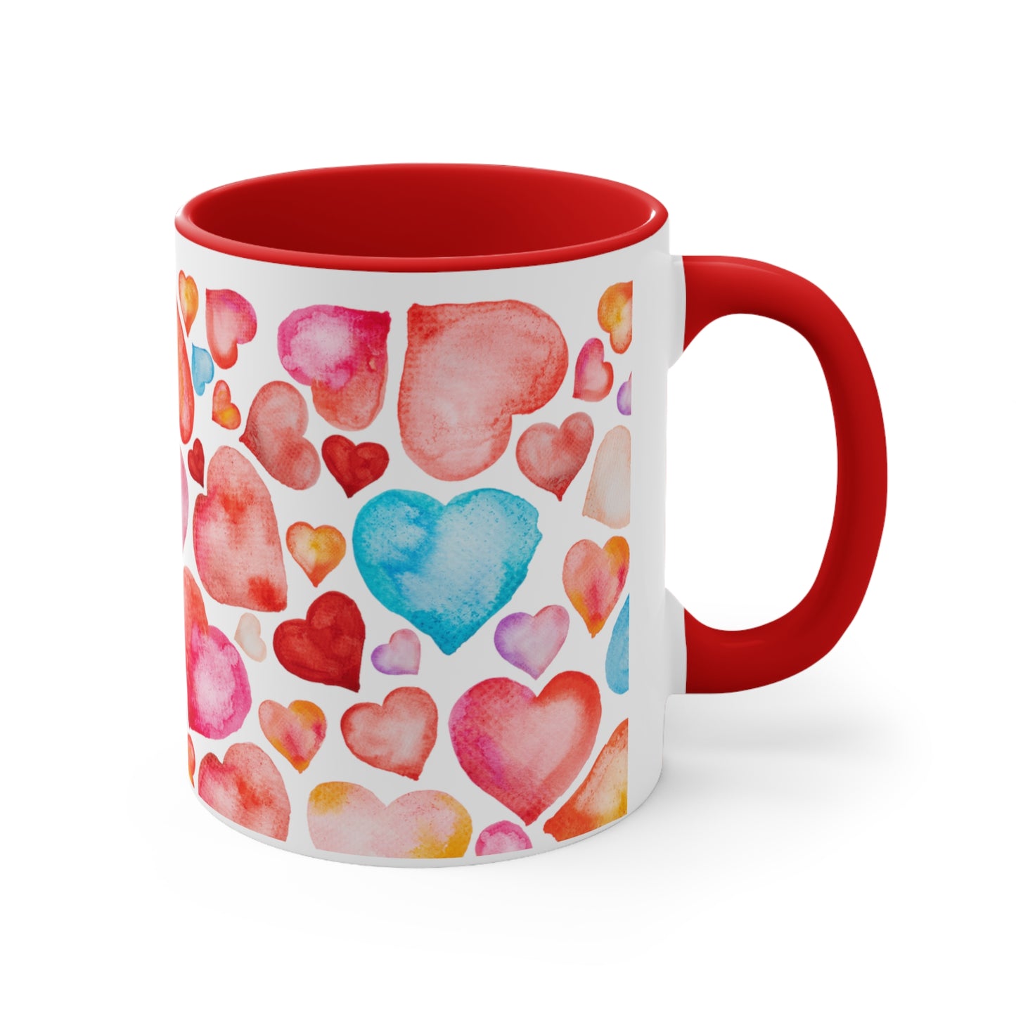 Valentine Hearts Accent Coffee Mug, 11oz
