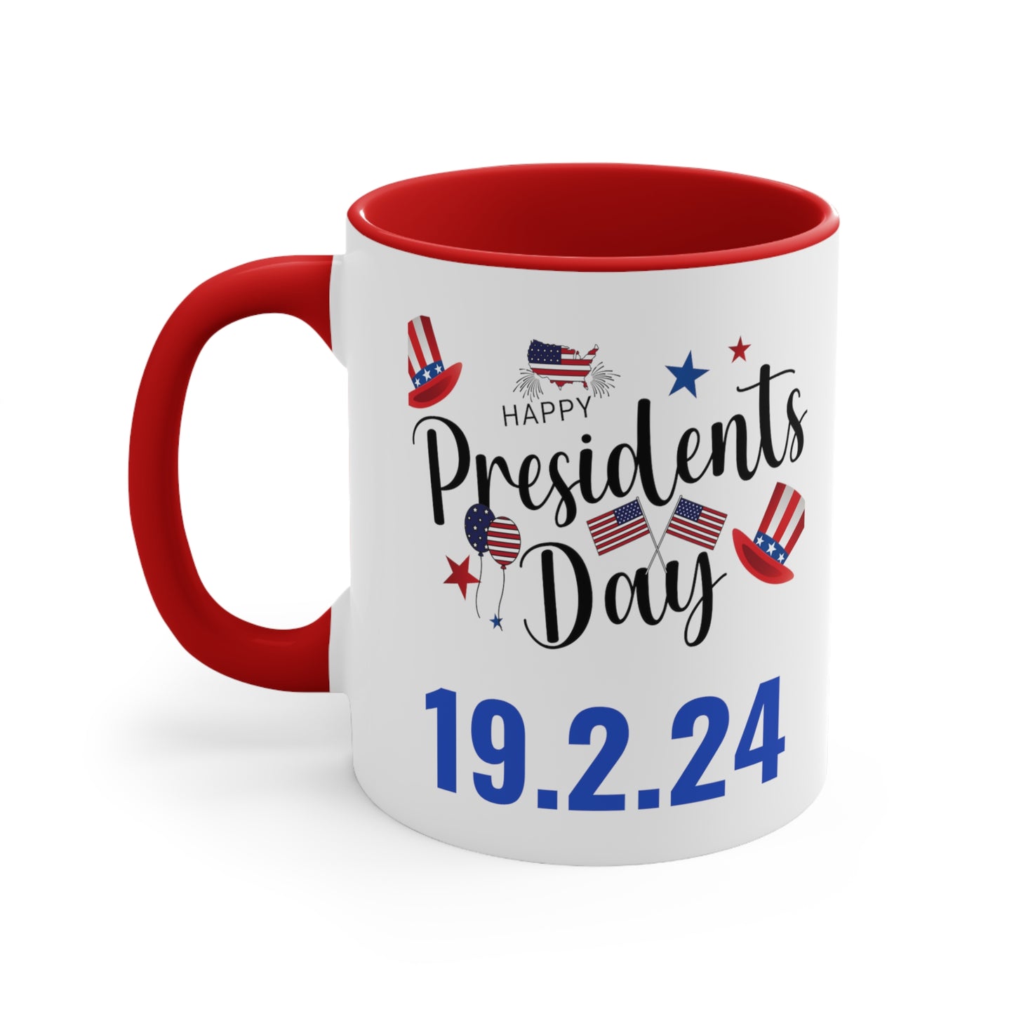 Happy President's Day 2024 Accent Coffee Mug, 11oz