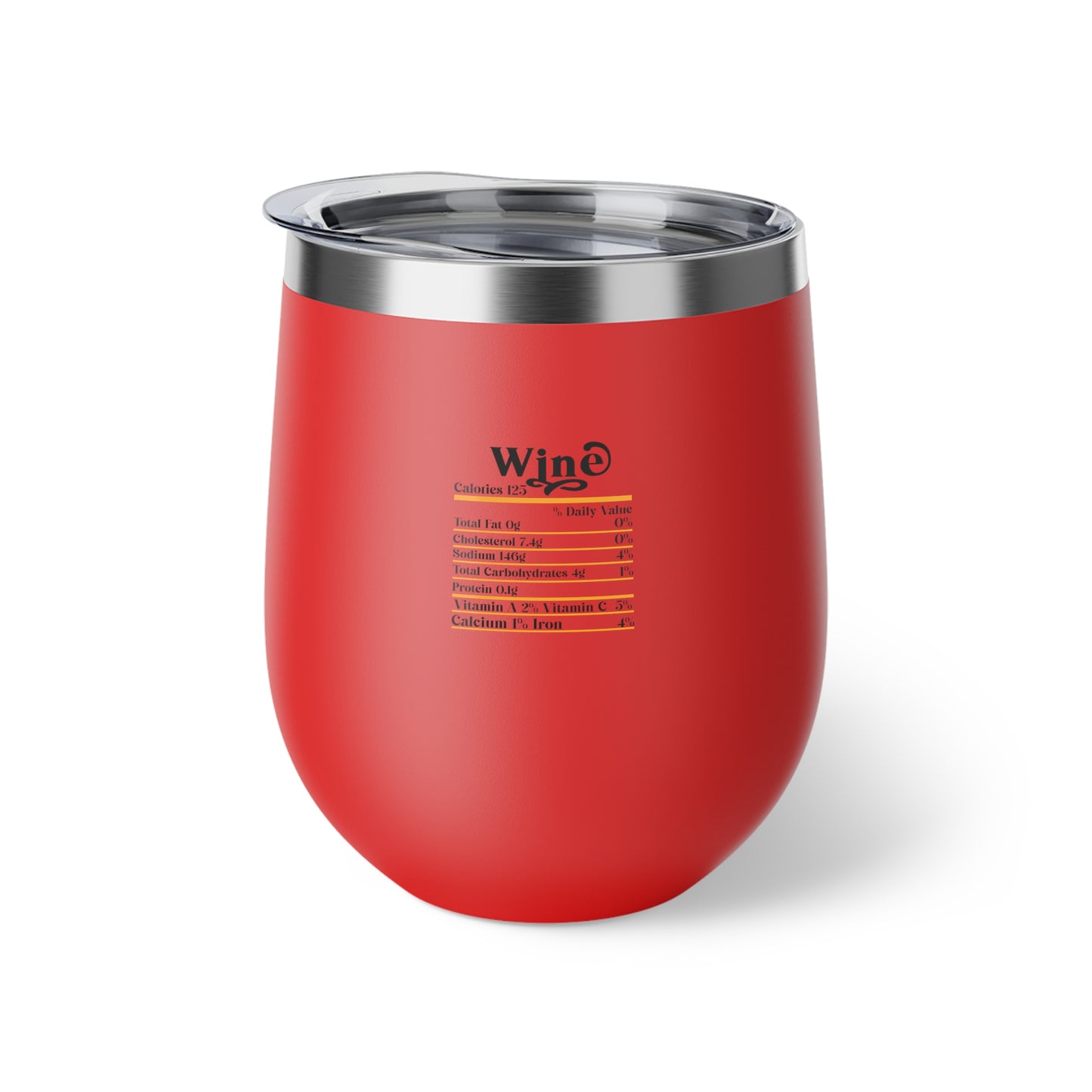 Wine Calories Copper Vacuum Insulated Cup, 12oz