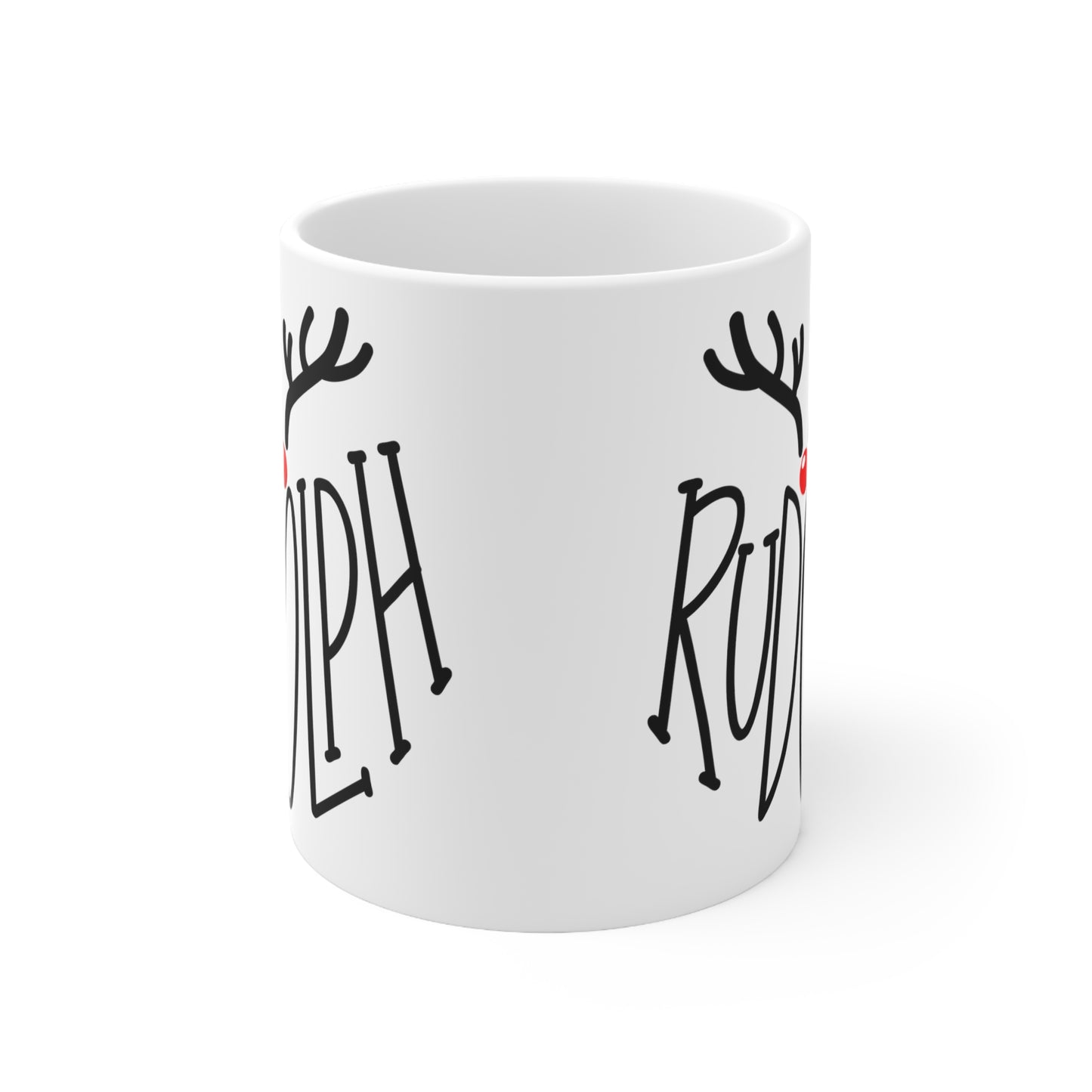 Christmas Reindeer Rudolph Mug, Christmas Mug, Stocking Filler, Xmas Mug, Rudolph Mug, Cute Christmas Gift, Cute Reindeer Gift