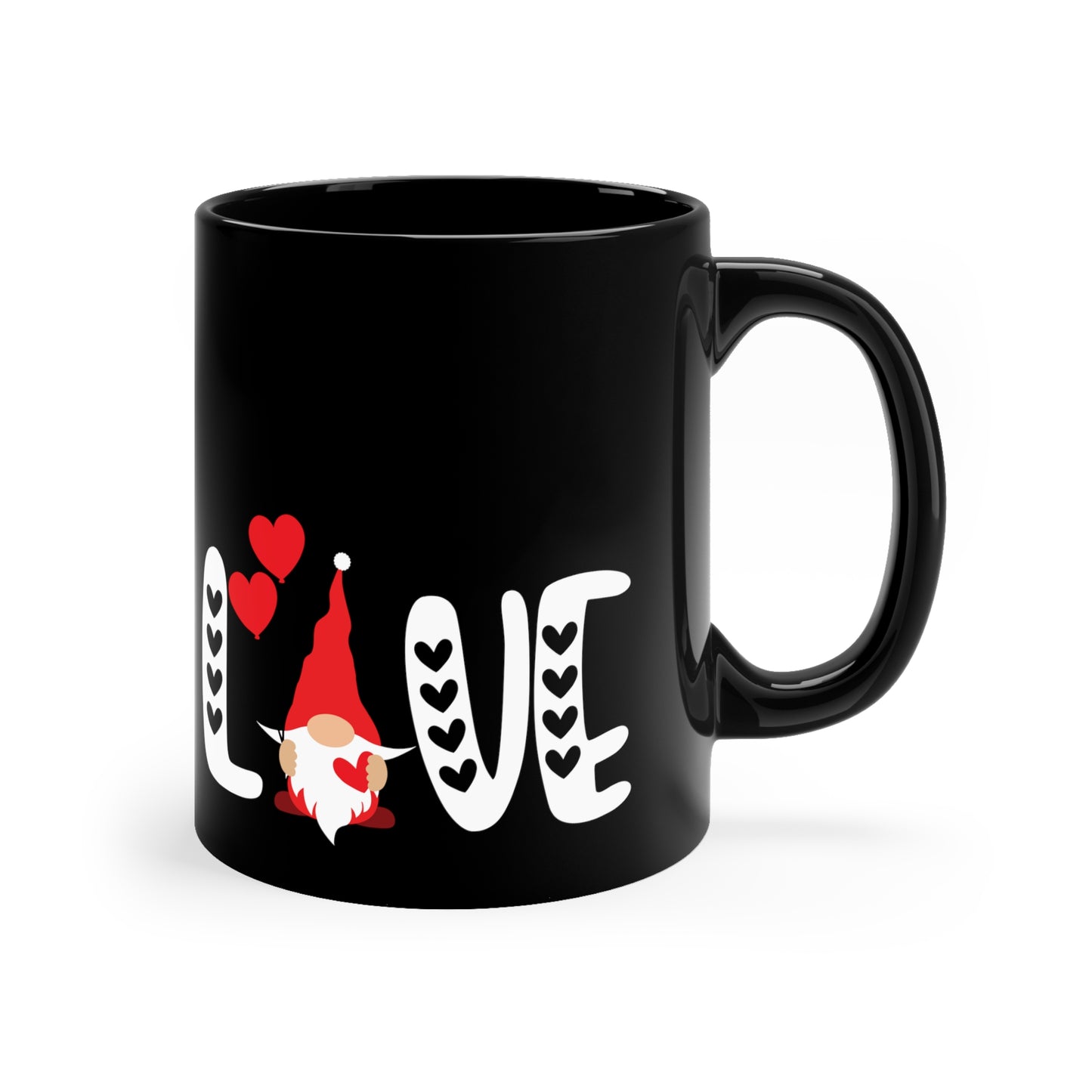 Love Gnome 11oz Black Mug