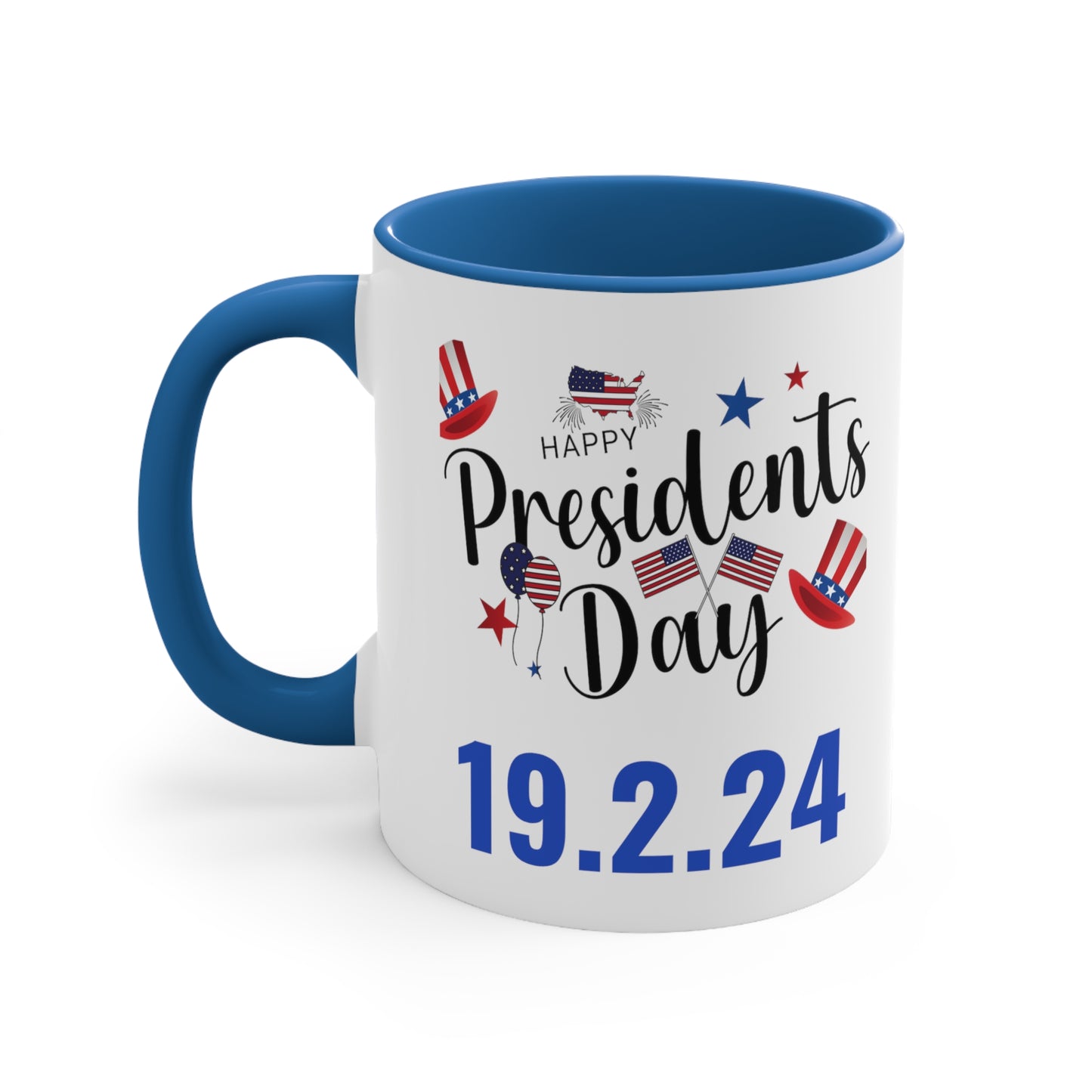 Happy President's Day 2024 Accent Coffee Mug, 11oz