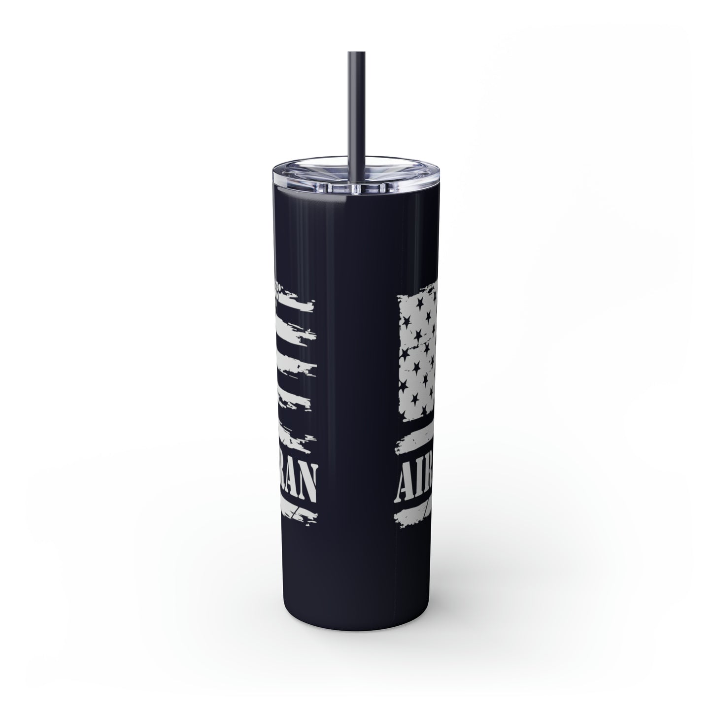 Air Force Veteran Skinny Tumbler with Straw, 20oz