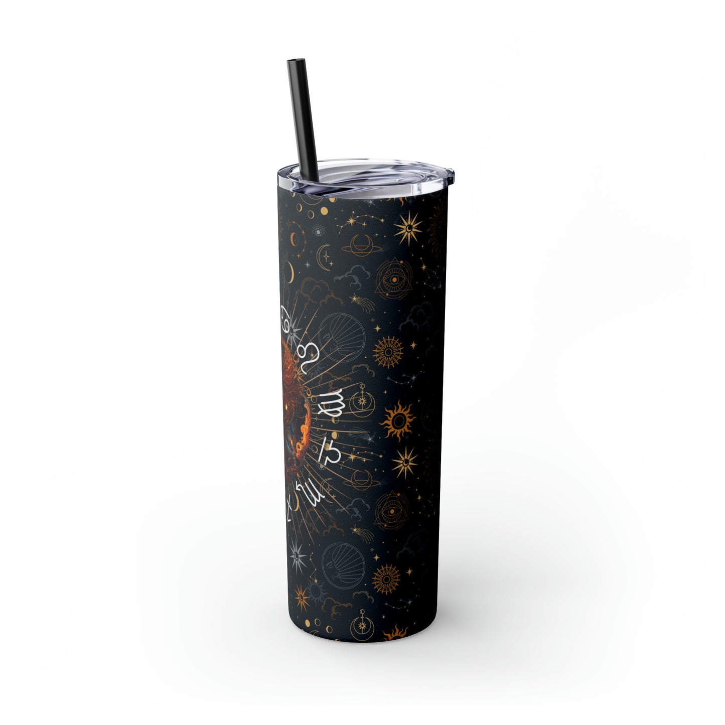 Sagittarius Zodiac Skinny Tumbler with Straw Astrology Insulated Mug Bridesmaids Gift Bachelorette Party Favor Birthday Gift