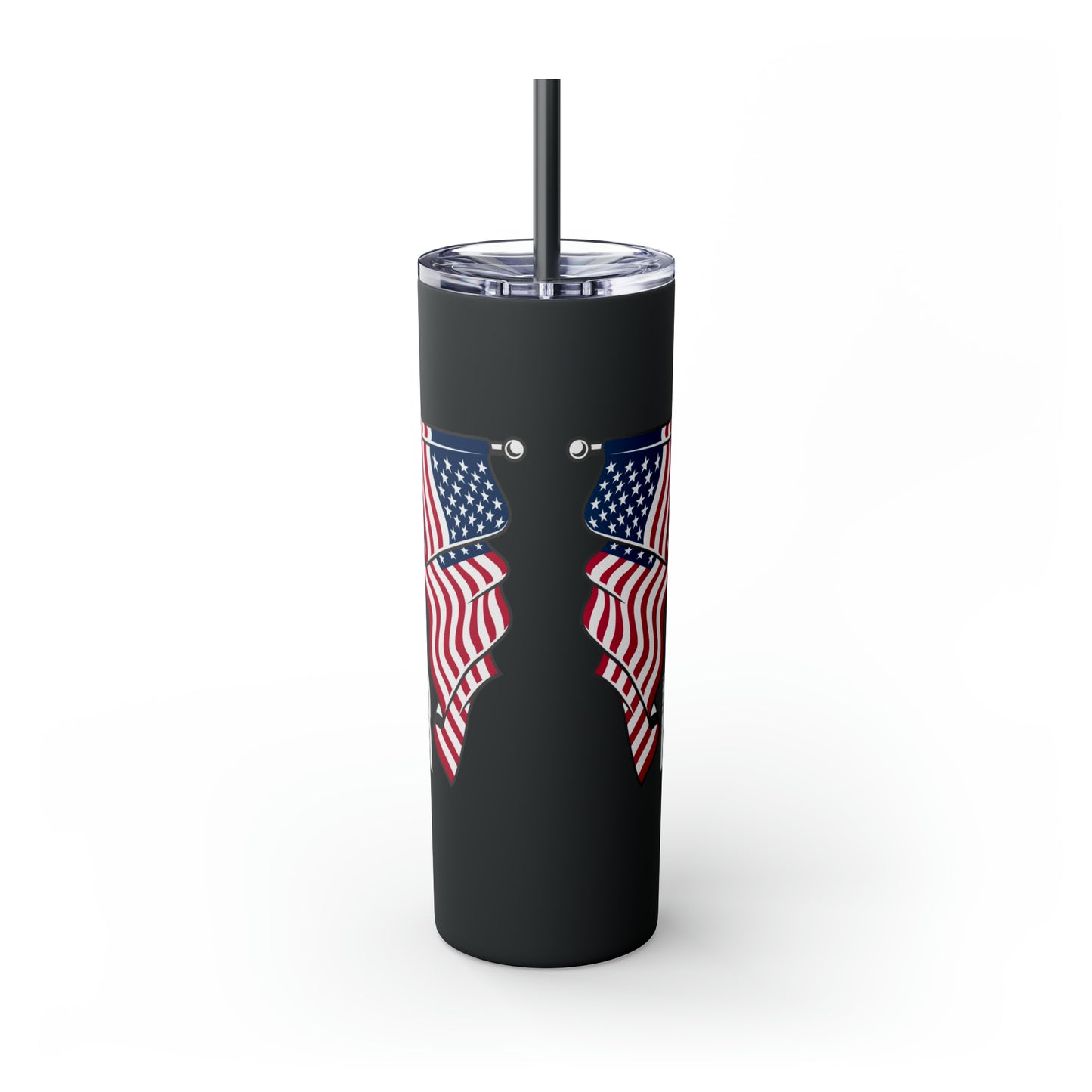 Honour Respect Remember Veterans Day Skinny Tumbler with Straw, 20oz