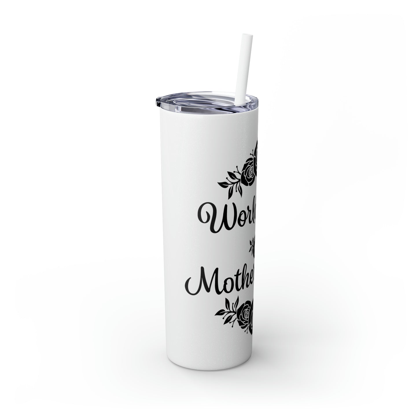World's Best Mother-In-Law Skinny Tumbler with Straw, 20oz