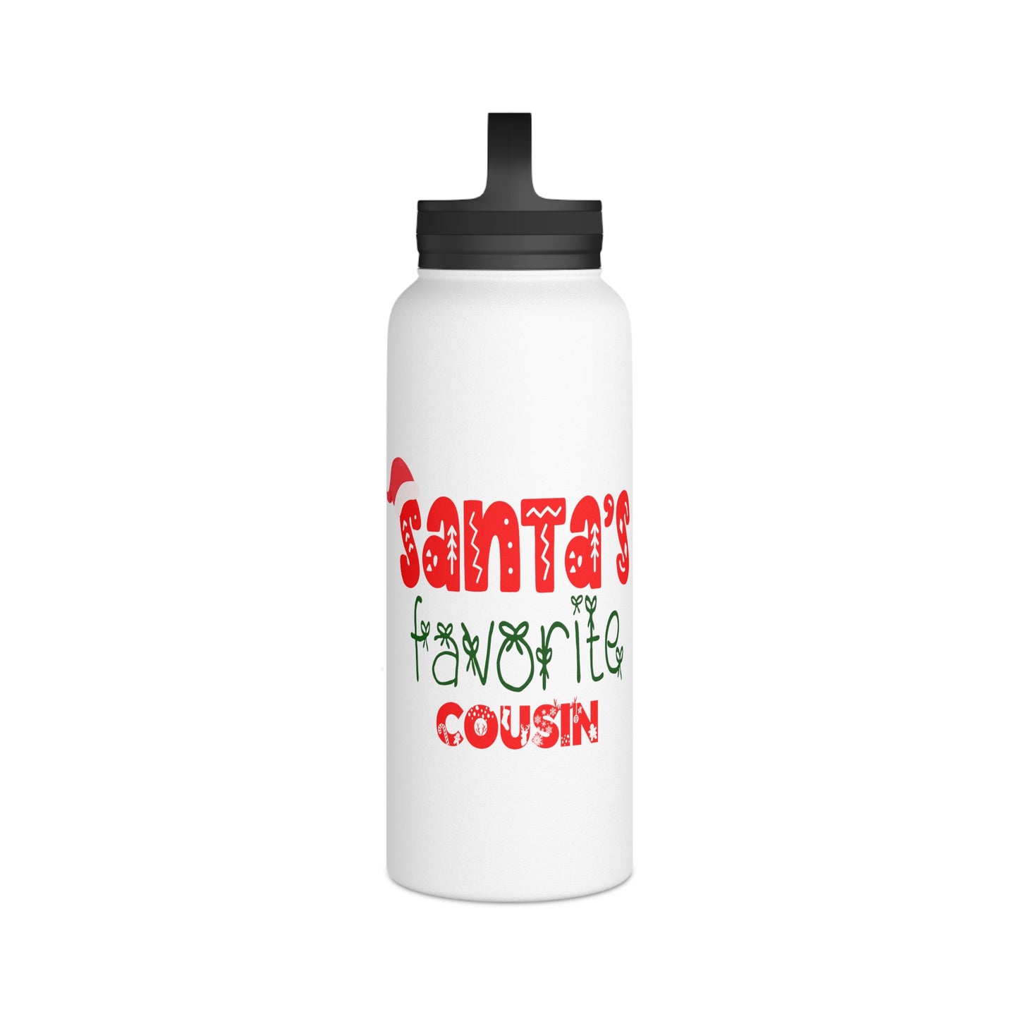 Santa's Favorite Cousin Stainless Steel Water Bottle