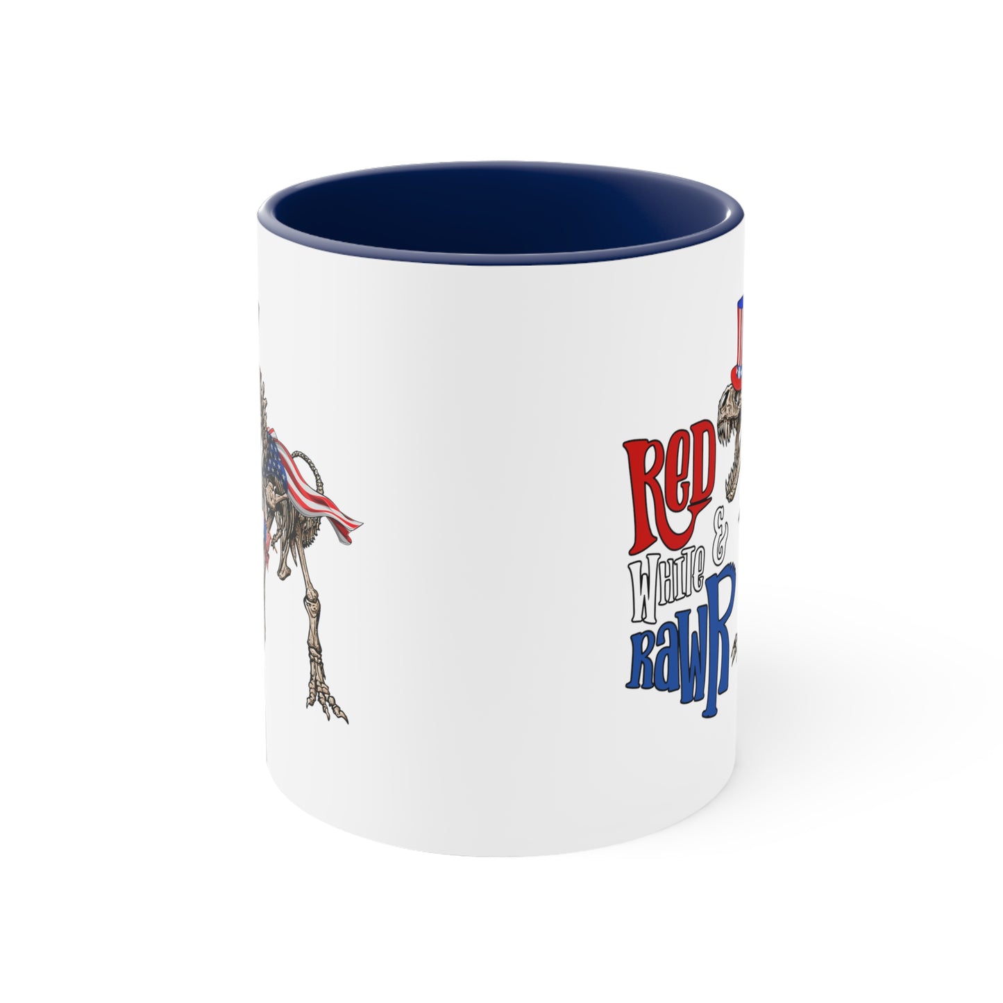 Red White & Rawr Accent Coffee Mug, 11oz