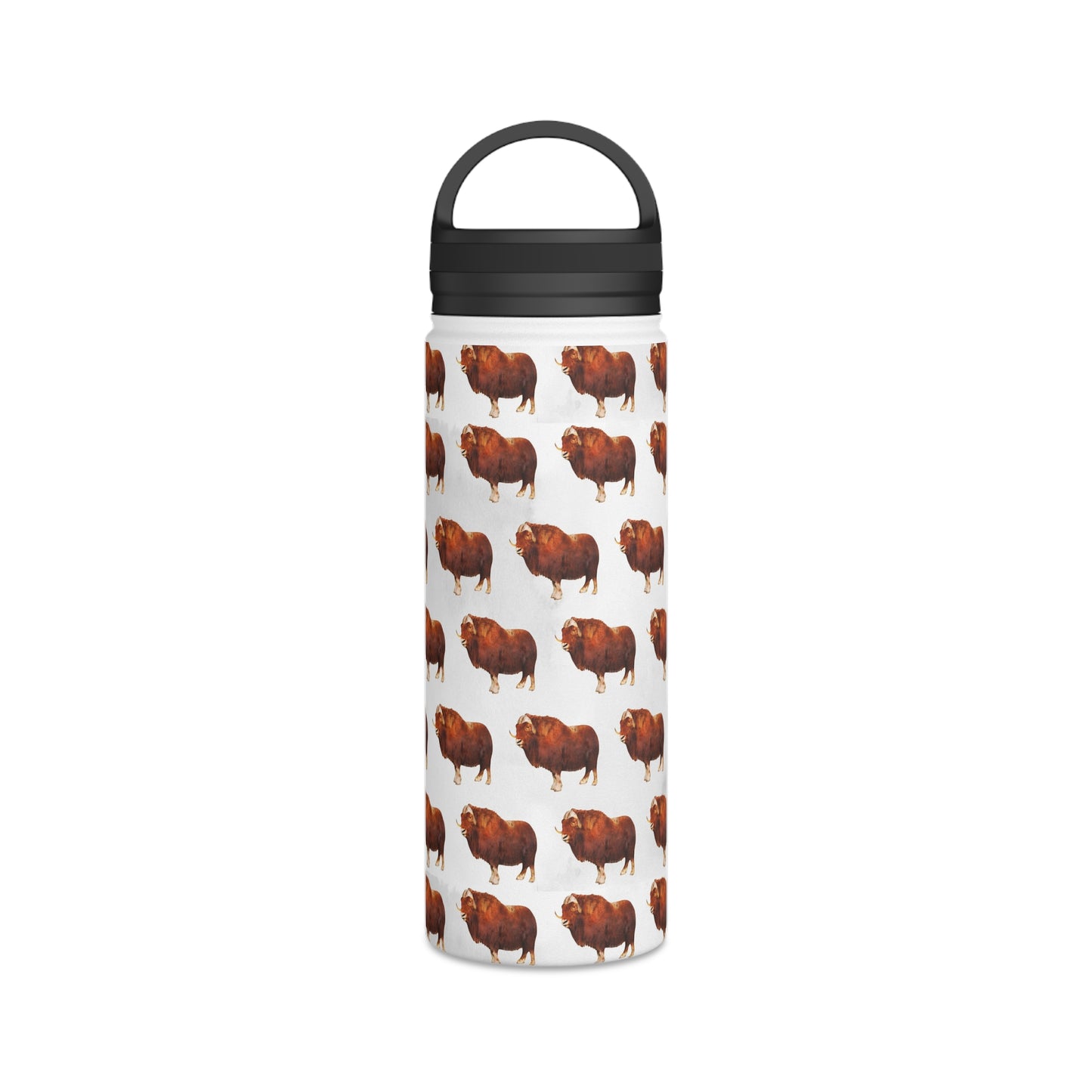 Back To School Animals Stainless Steel Water Bottle, Handle Lid