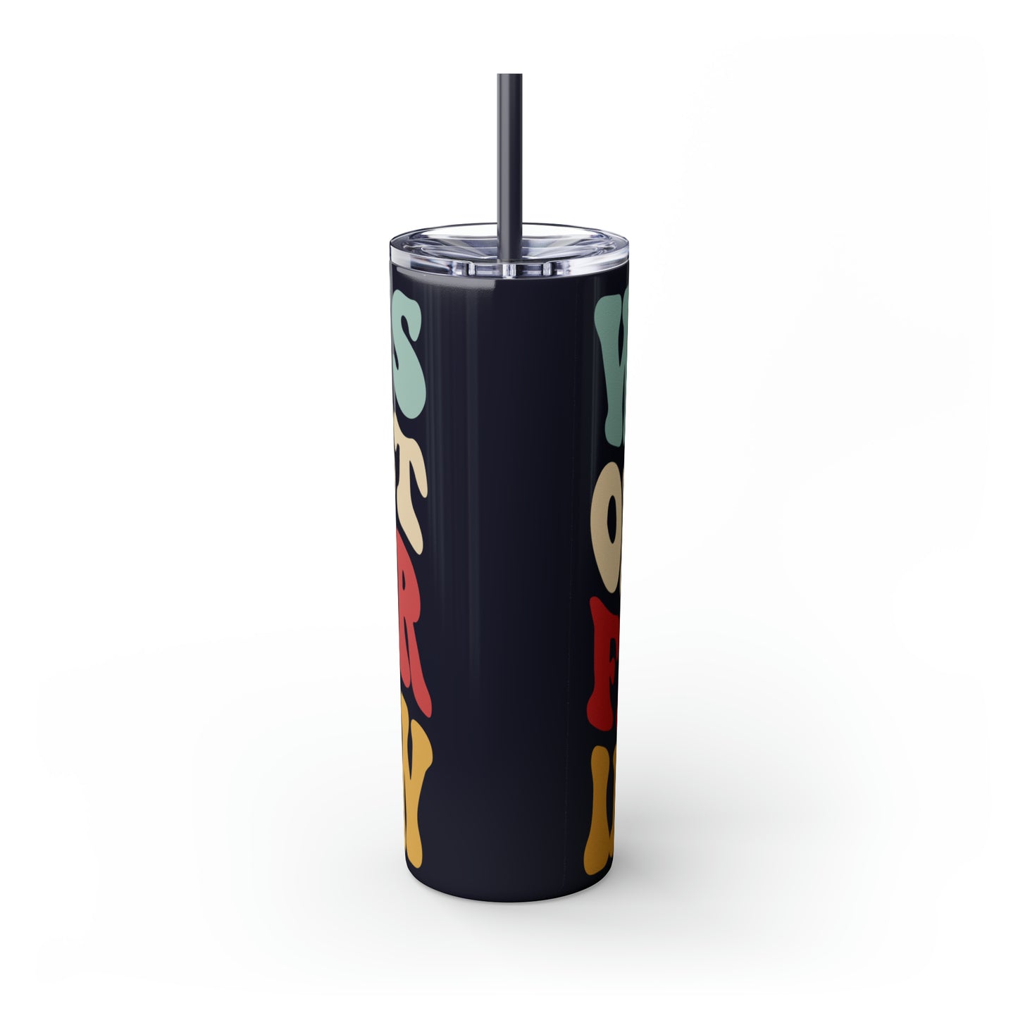 World's Greatest Okayest Father-In-Law Skinny Tumbler with Straw, 20oz