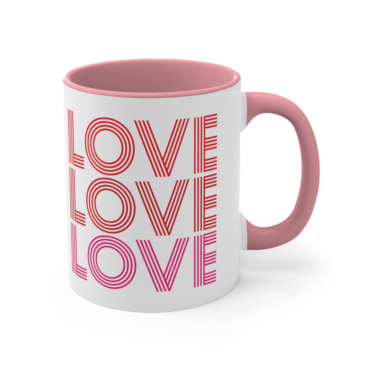 Love Love Love Accent Coffee Mug, 11oz