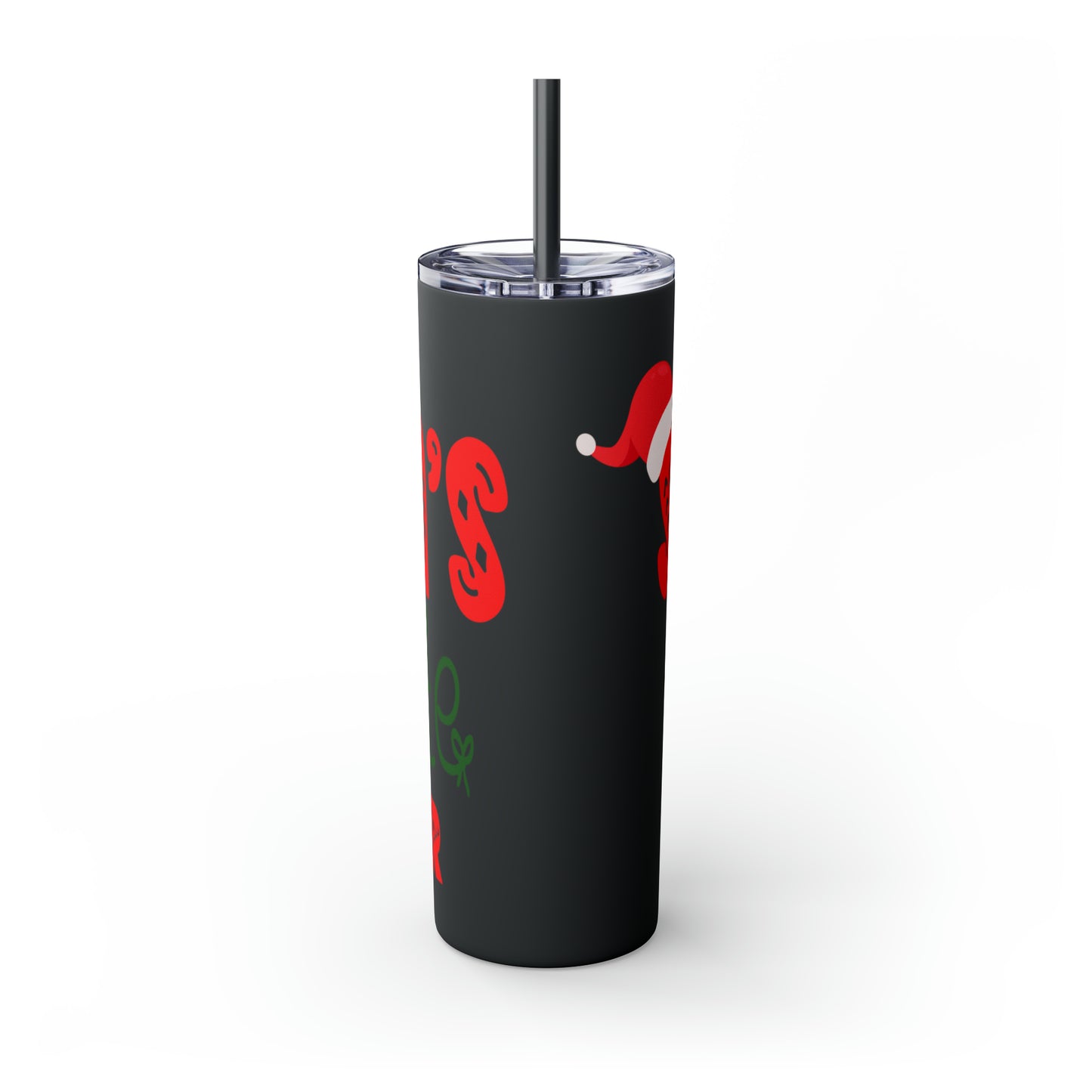 Santa's Favorite Brother Skinny Tumbler with Straw, 20oz