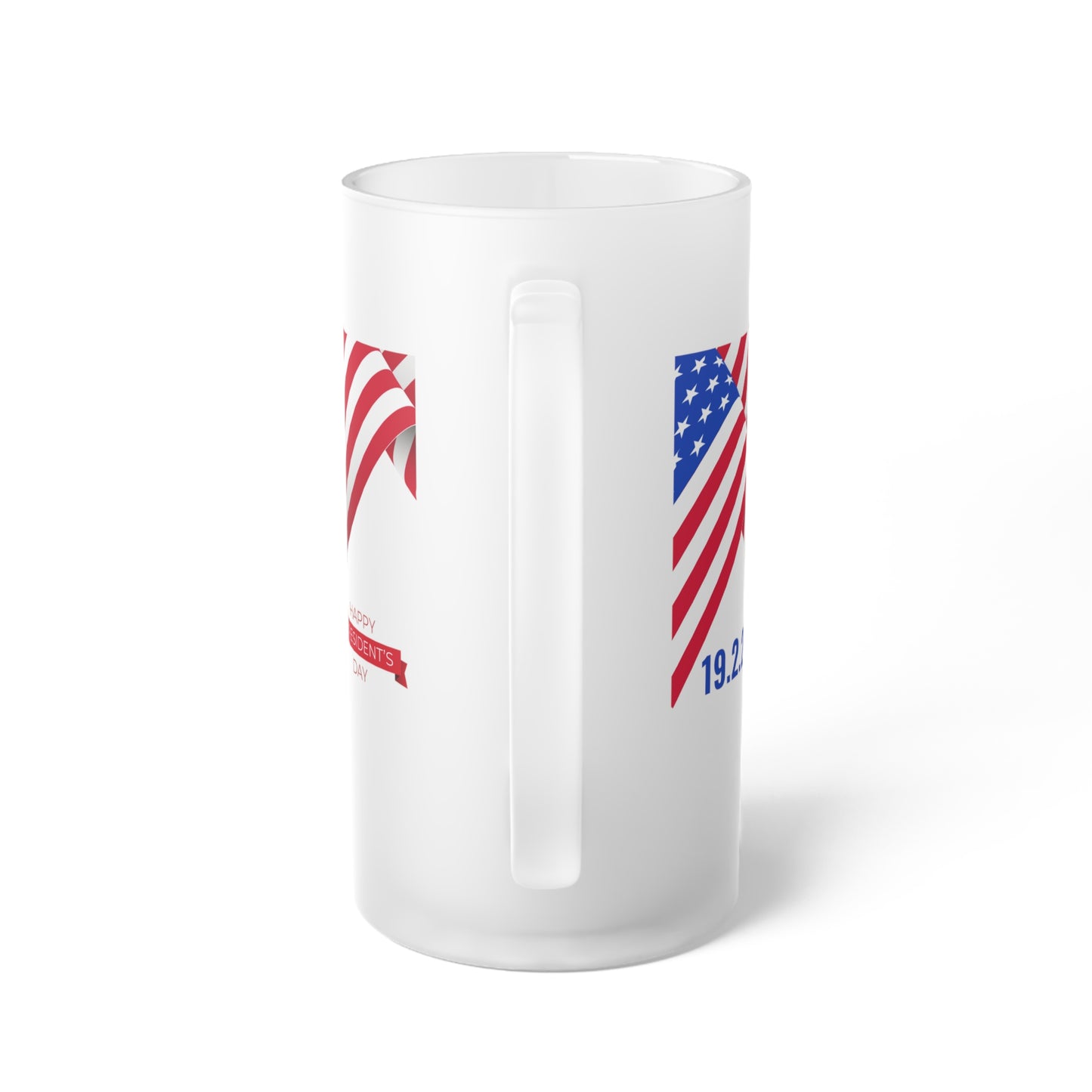 Happy President's Day 2024 Frosted Glass Beer Mug
