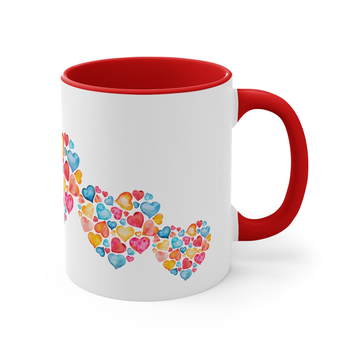 Valentine Hearts Accent Coffee Mug, 11oz