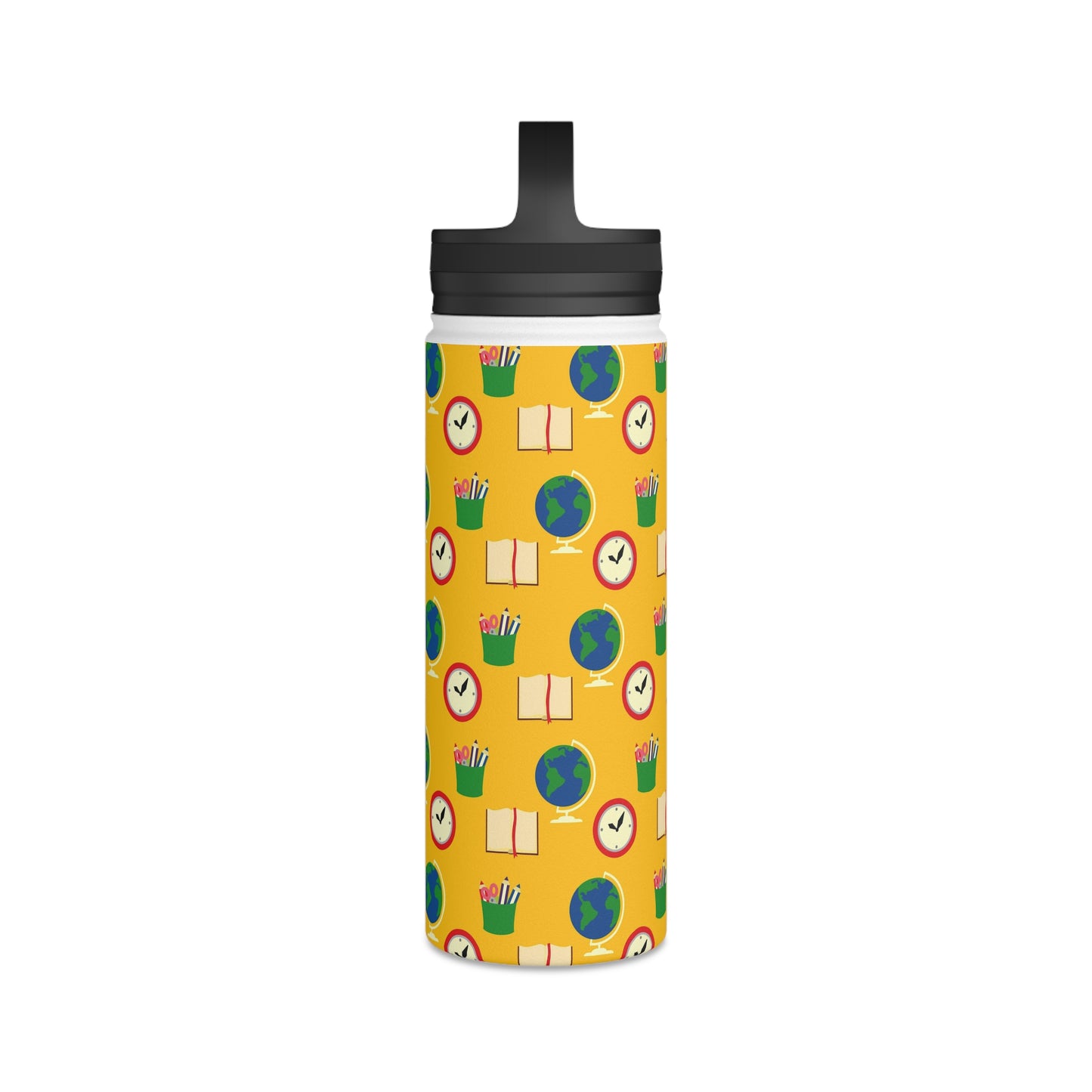 Back To School Stainless Steel Water Bottle, Handle Lid