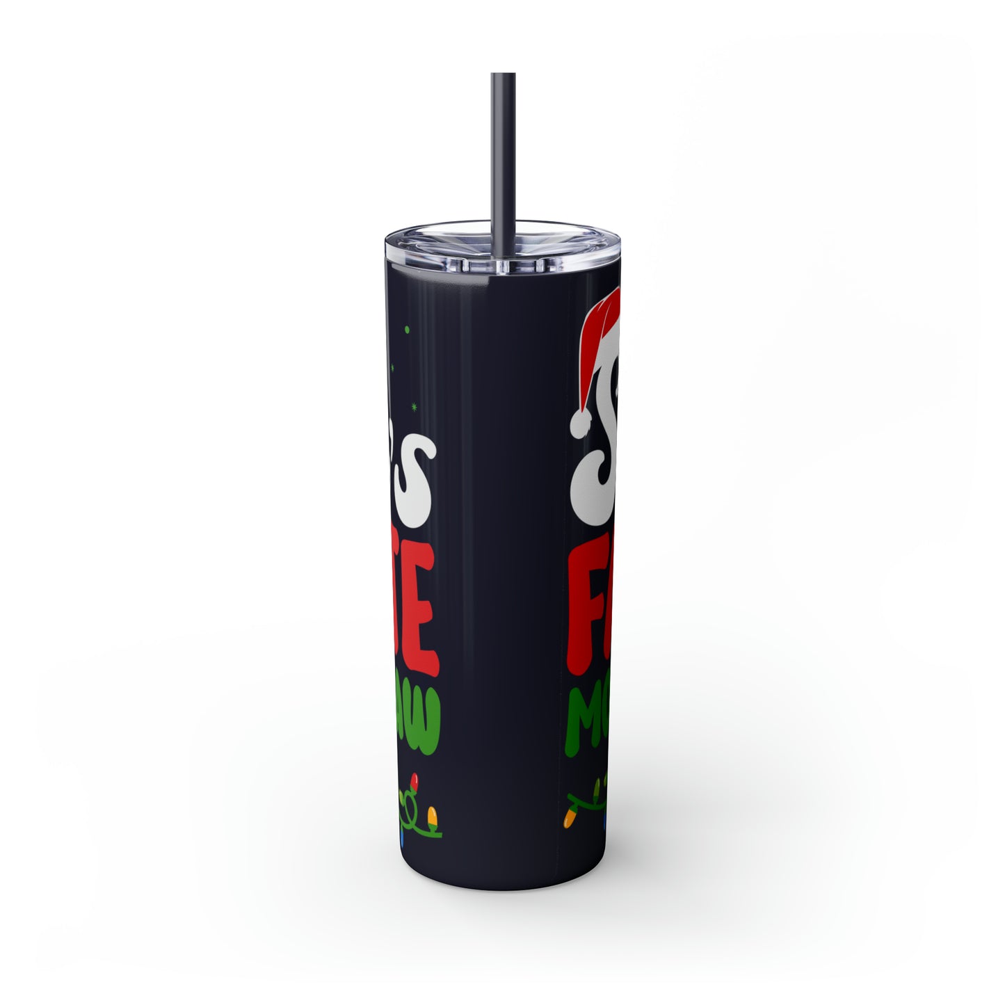 Santa's Favorite Mother-In-Law Skinny Tumbler with Straw, 20oz