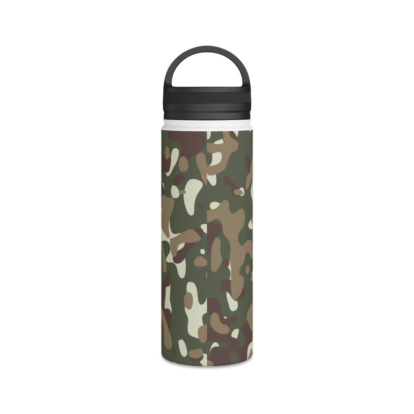 Back To School Camoflauge Stainless Steel Water Bottle, Handle Lid