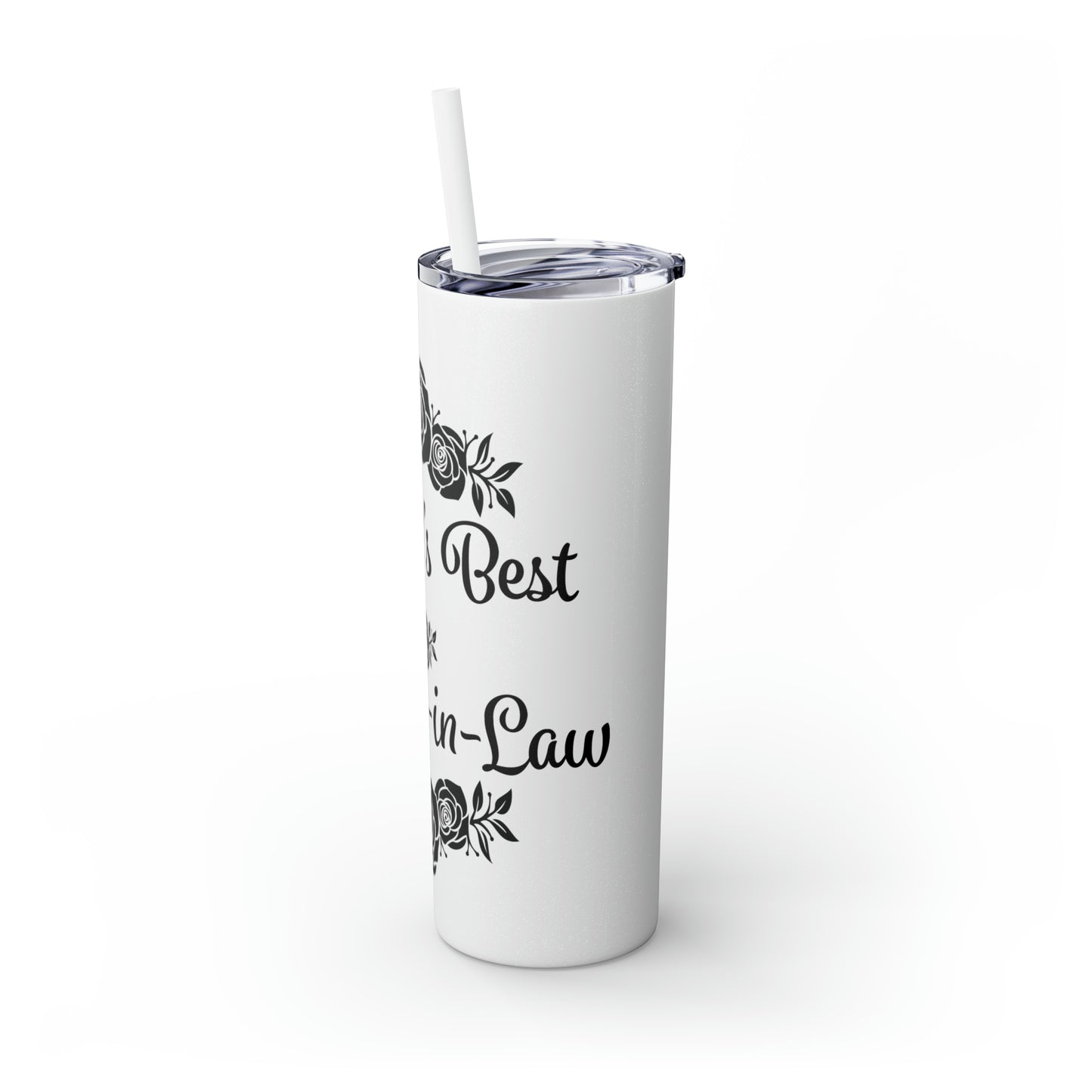 World's Best Mother-In-Law Skinny Tumbler with Straw, 20oz